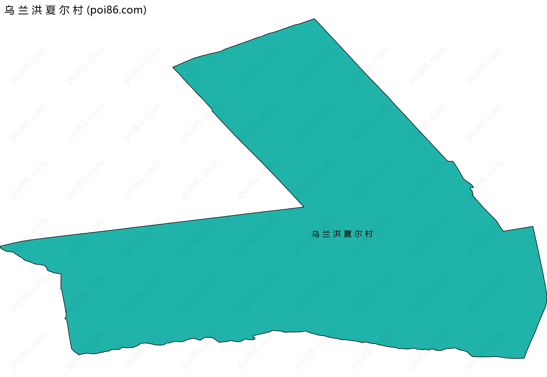 乌 兰 洪 夏 尔 村边界地图
