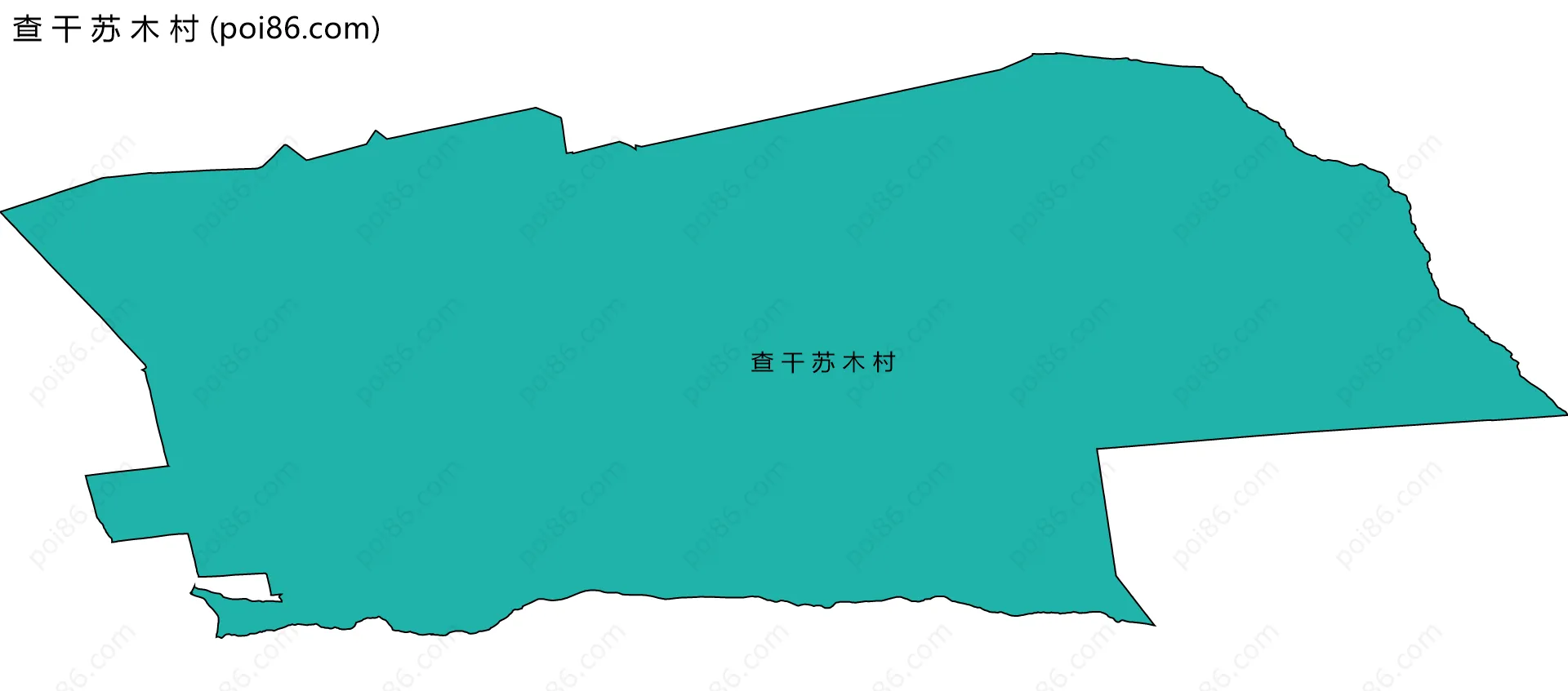 查 干 苏 木 村边界地图