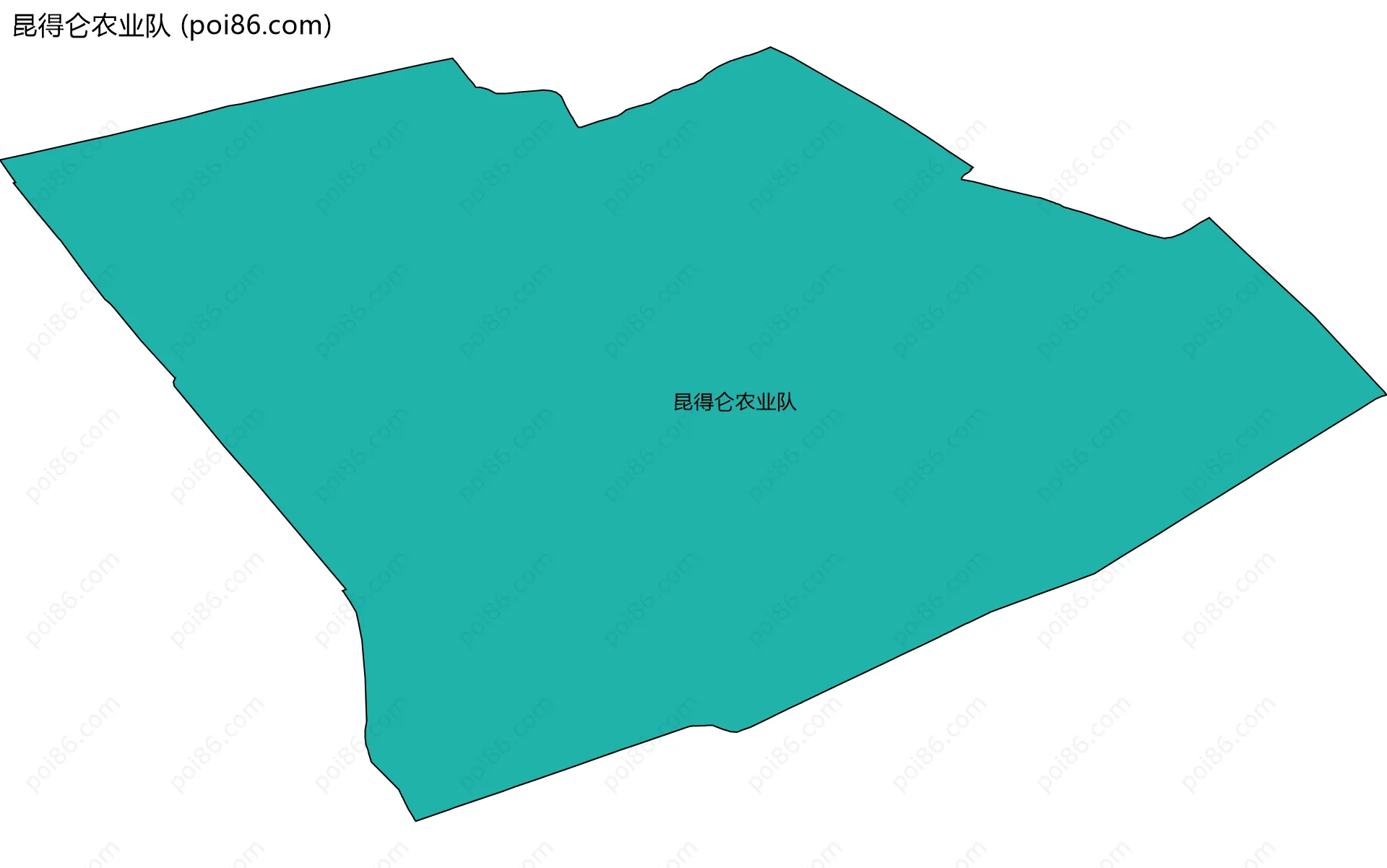 昆得仑农业队边界地图
