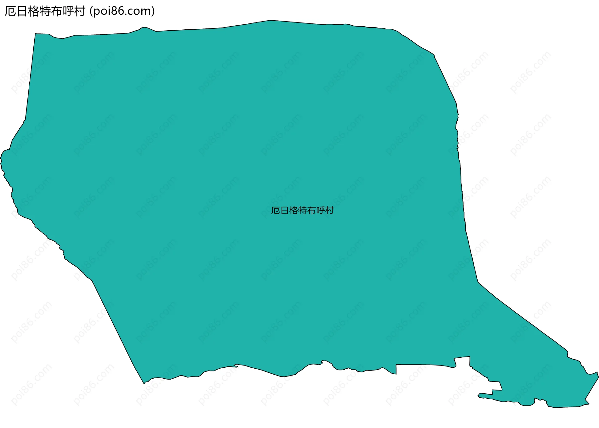 厄日格特布呼村边界地图