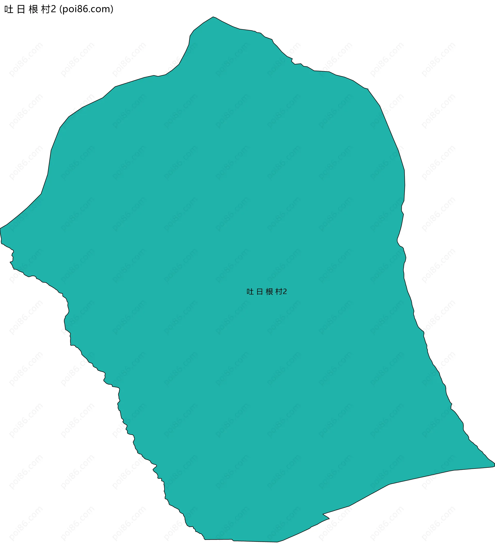 吐 日 根 村2边界地图