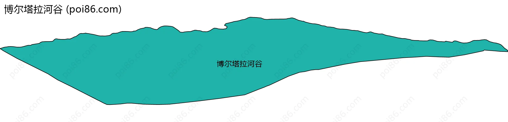 博尔塔拉河谷边界地图