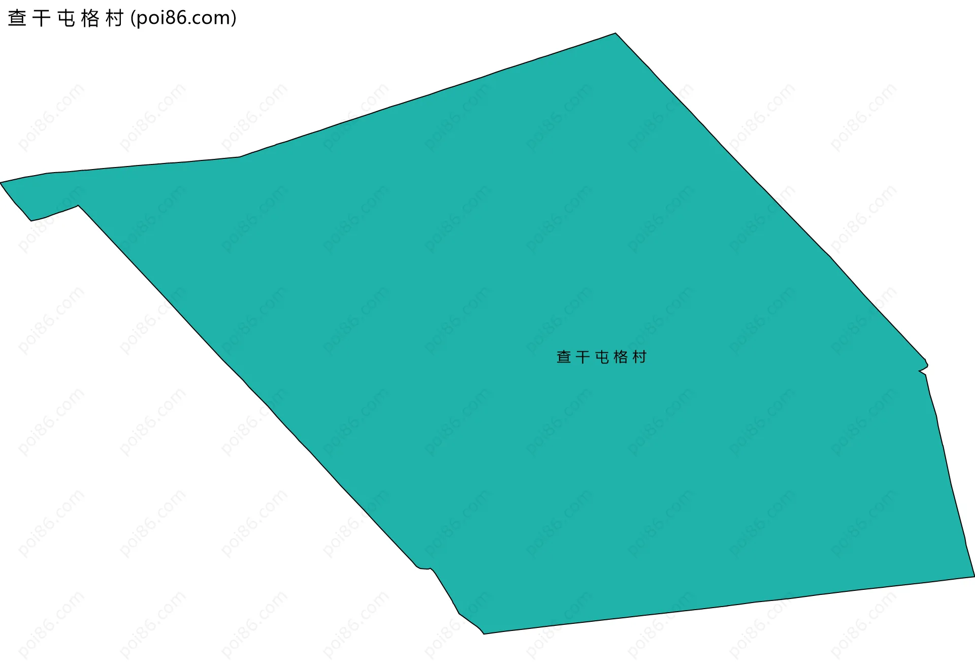查 干 屯 格 村边界地图