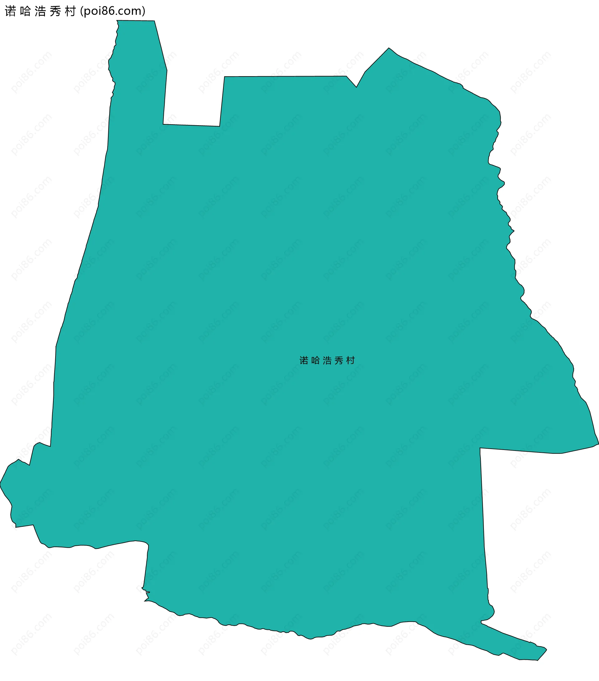 诺 哈 浩 秀 村边界地图