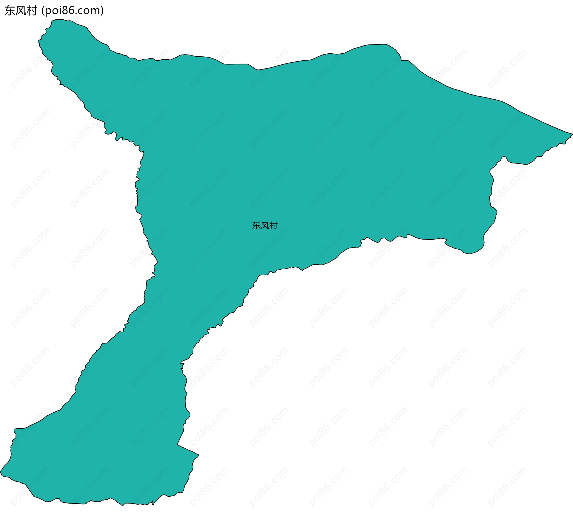 东风村边界地图