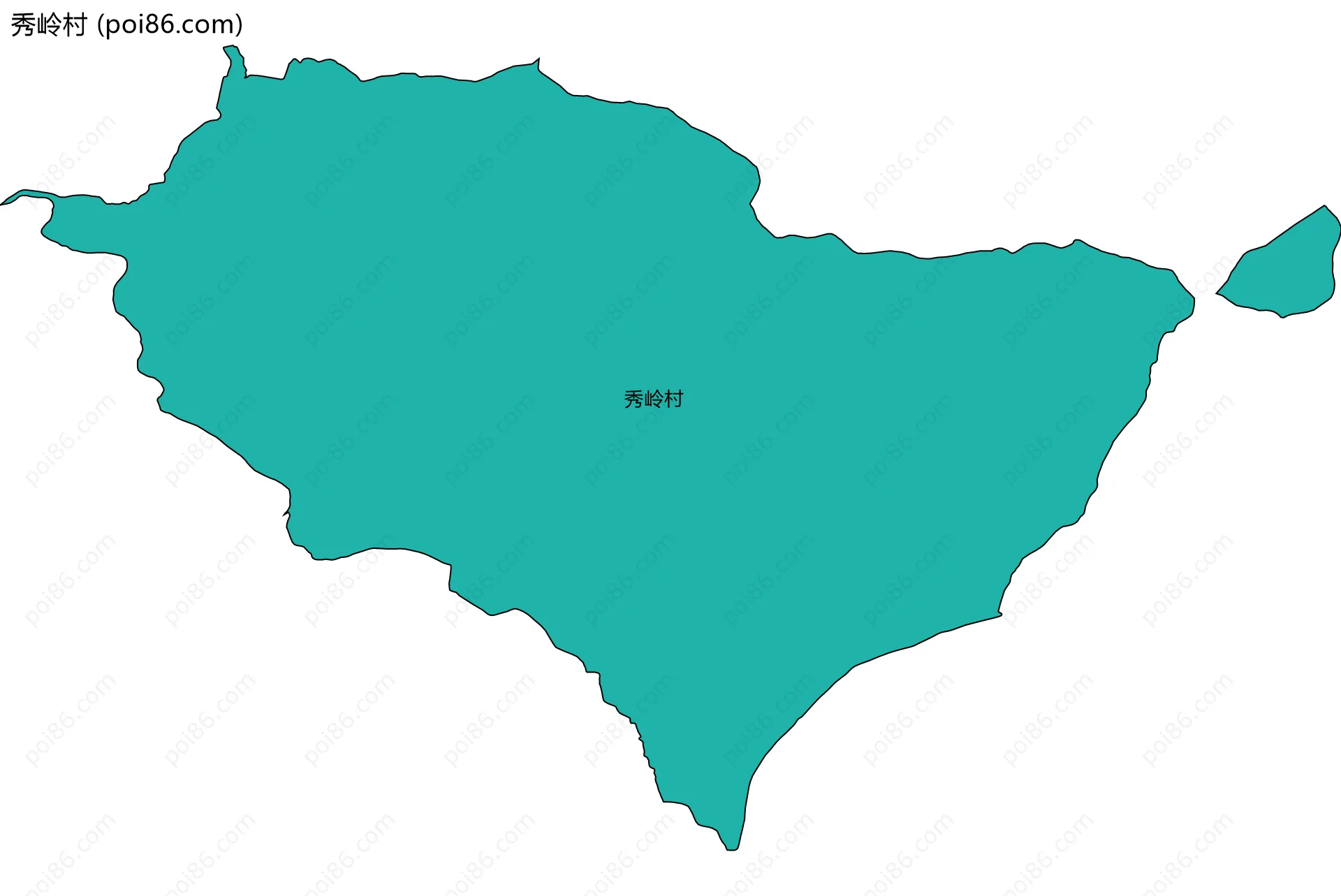 秀岭村边界地图