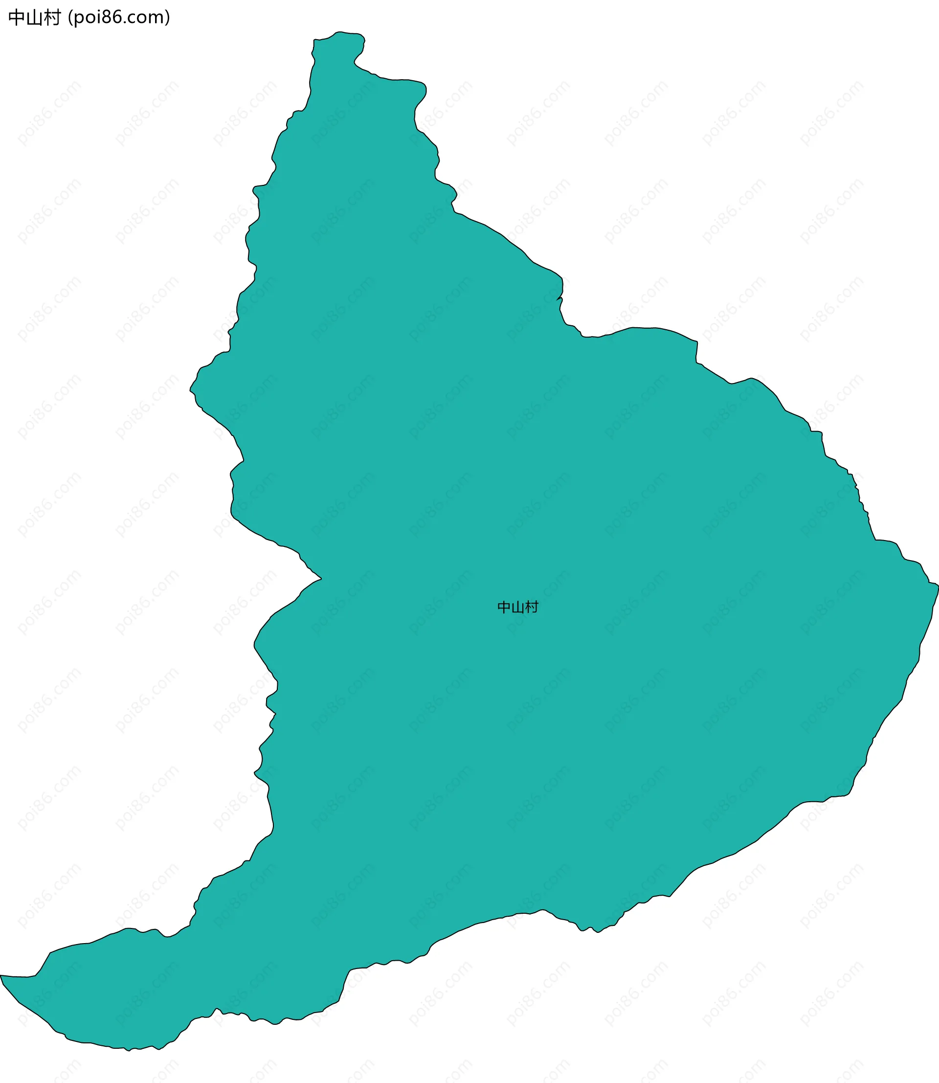 中山村边界地图