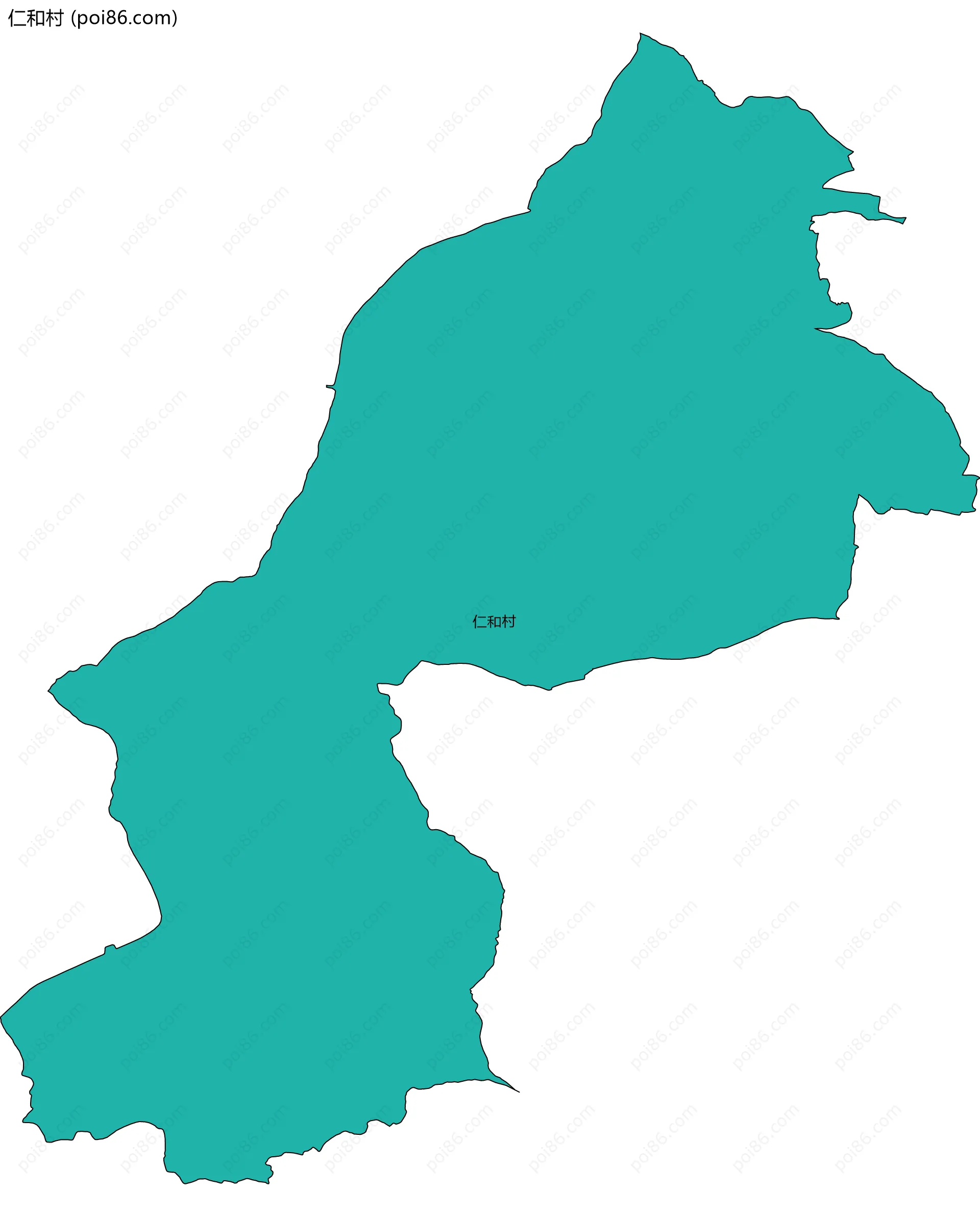 仁和村边界地图