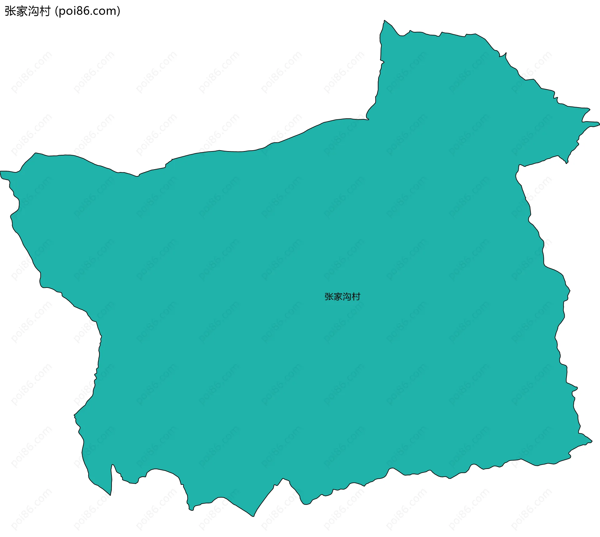 张家沟村边界地图
