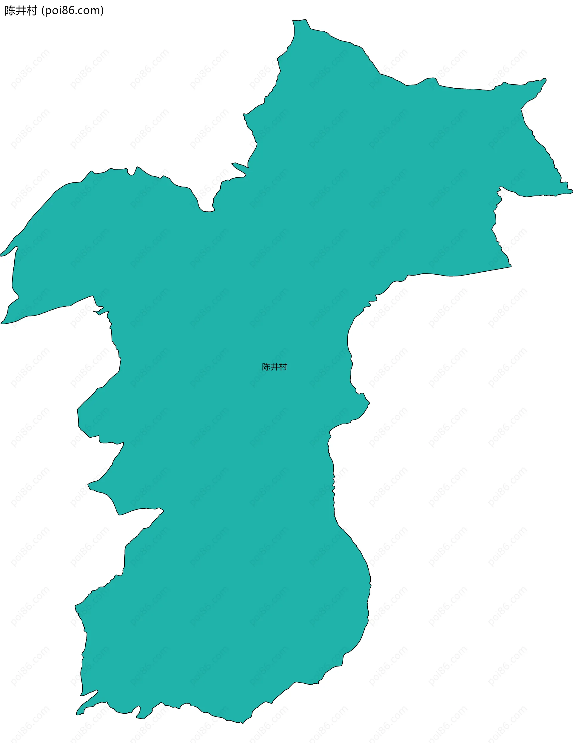 陈井村边界地图