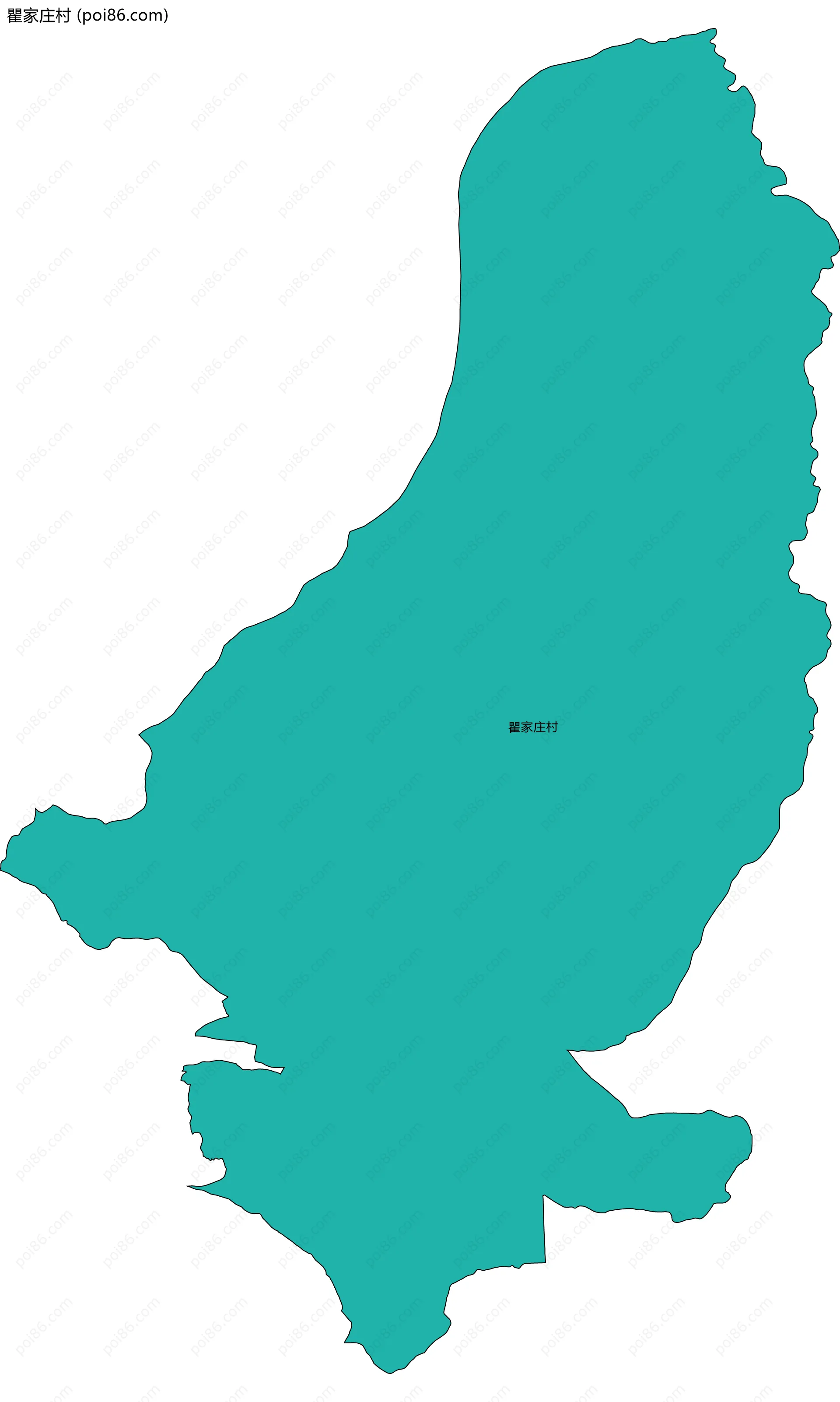 瞿家庄村边界地图