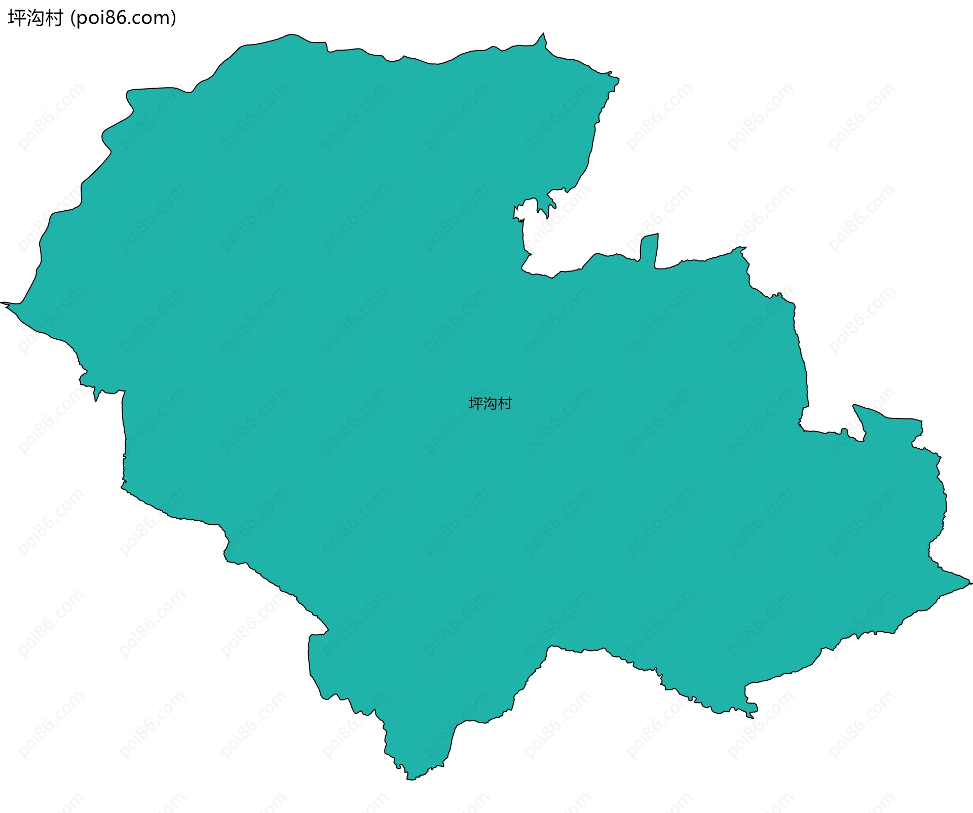 坪沟村边界地图