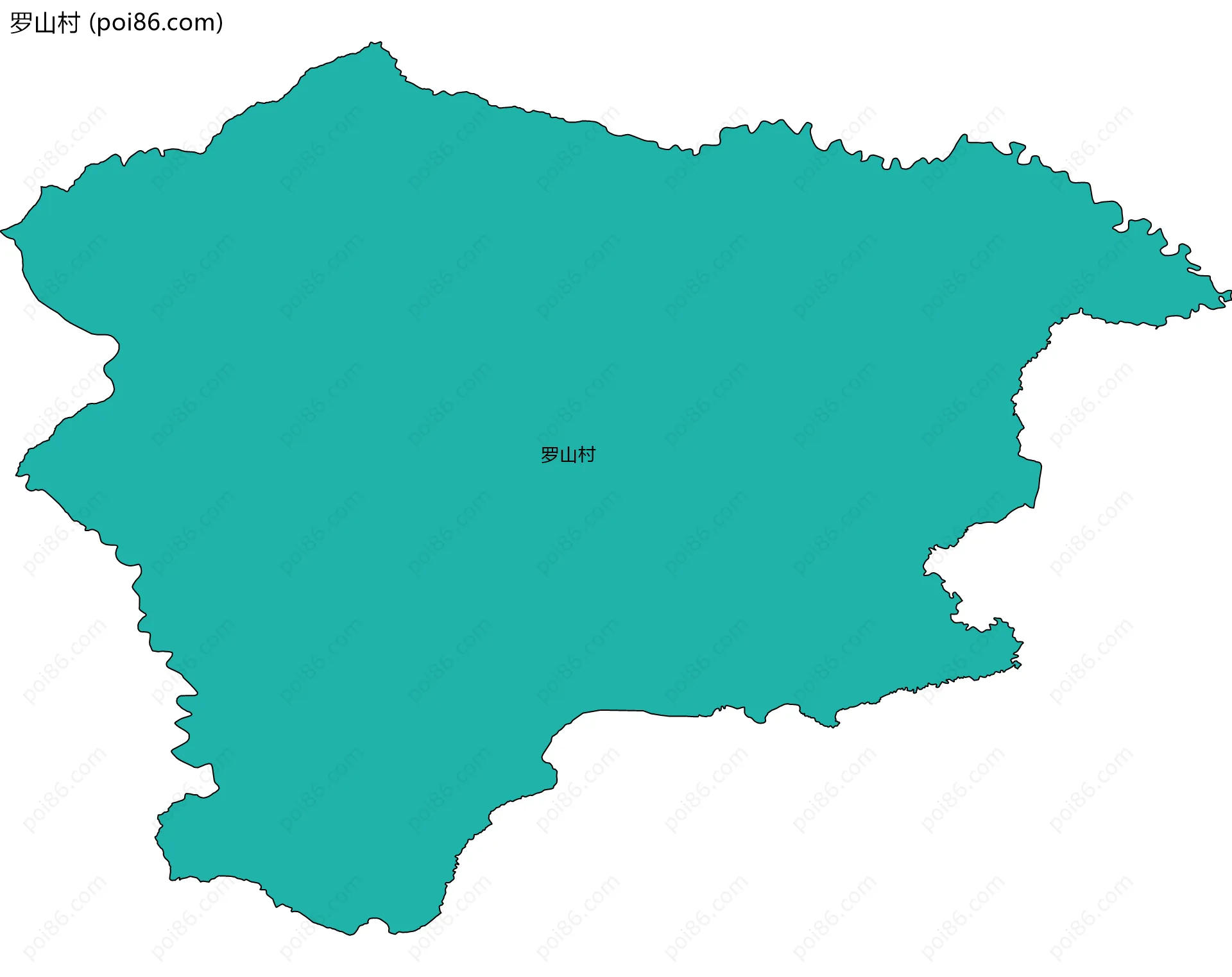 罗山村边界地图