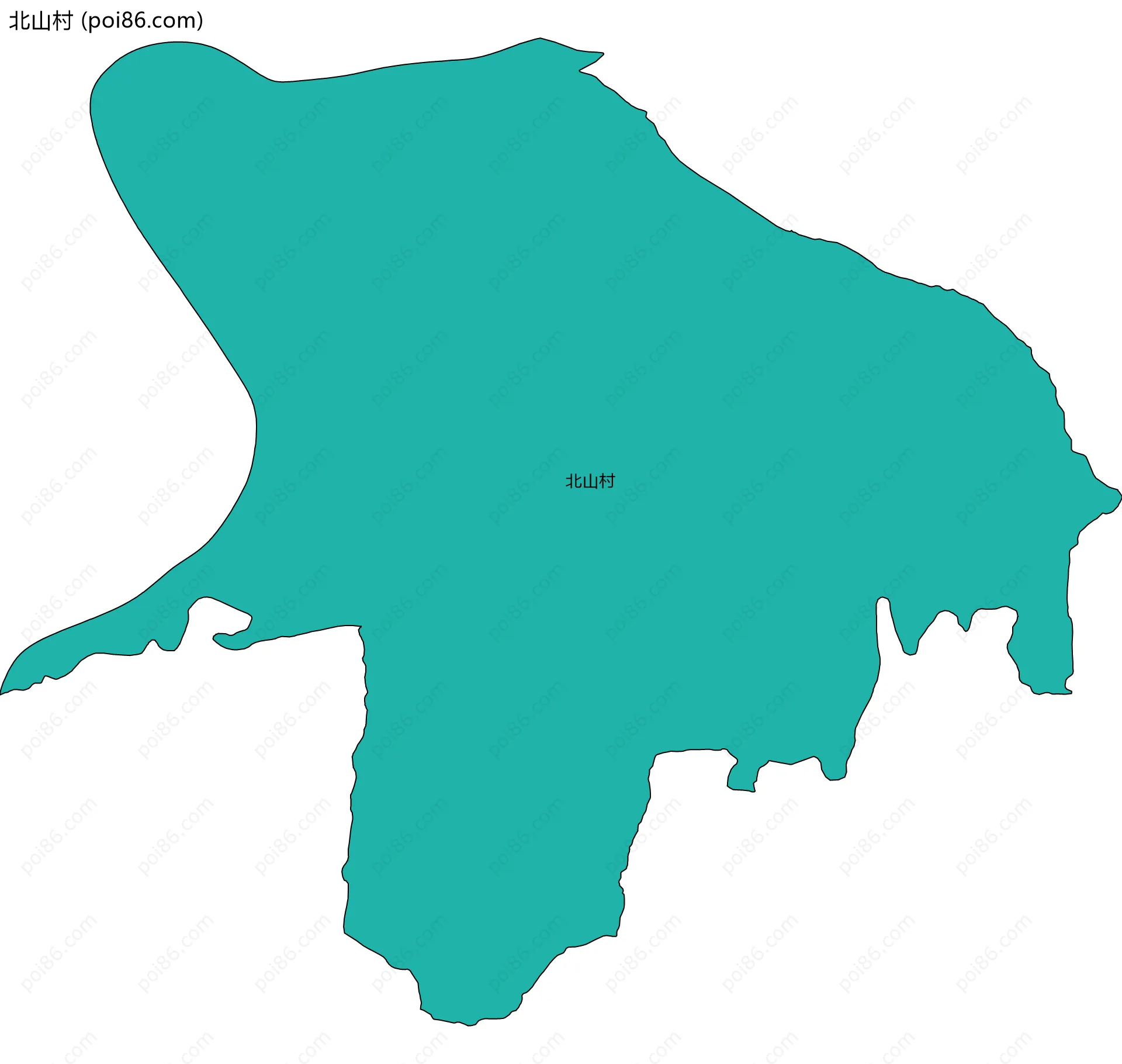 北山村边界地图