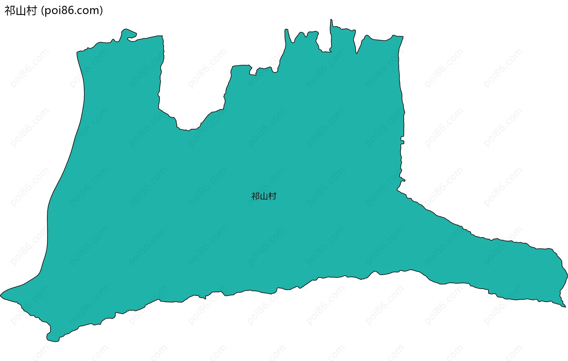 祁山村边界地图