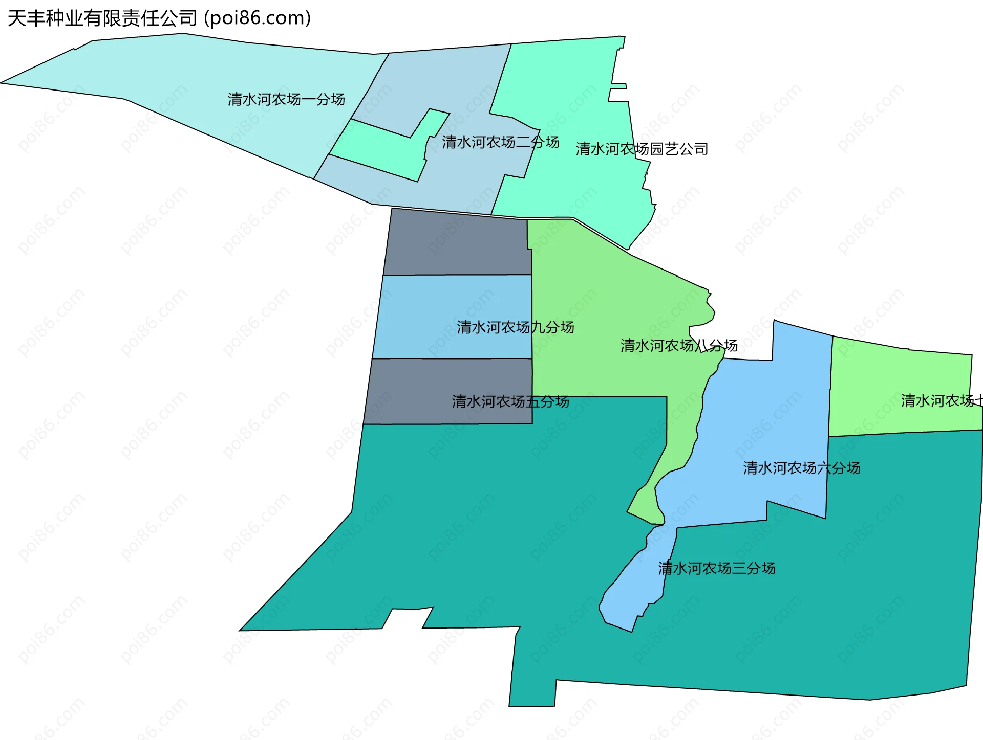 天丰种业有限责任公司边界地图(五级行政区划)