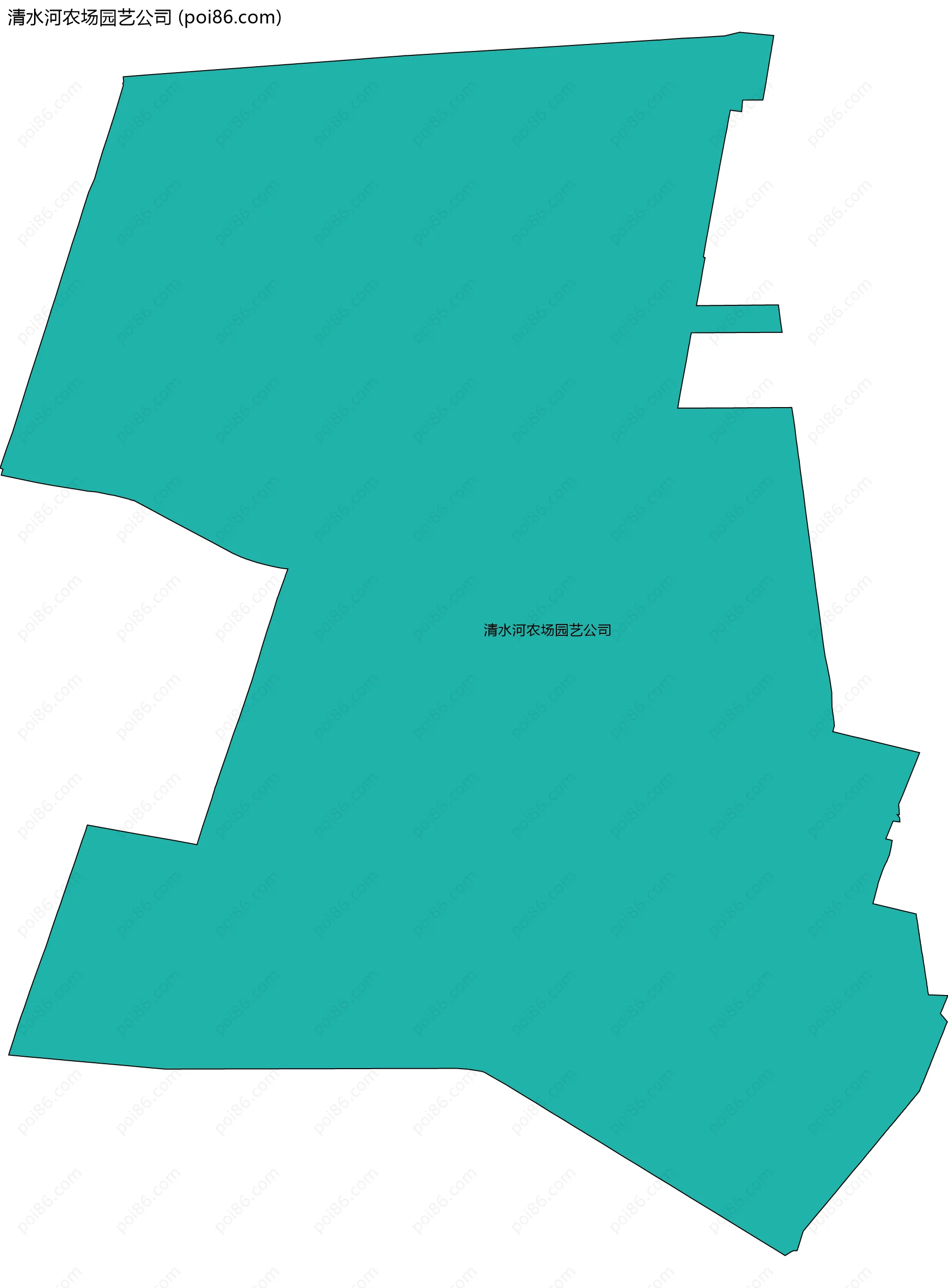 清水河农场园艺公司边界地图