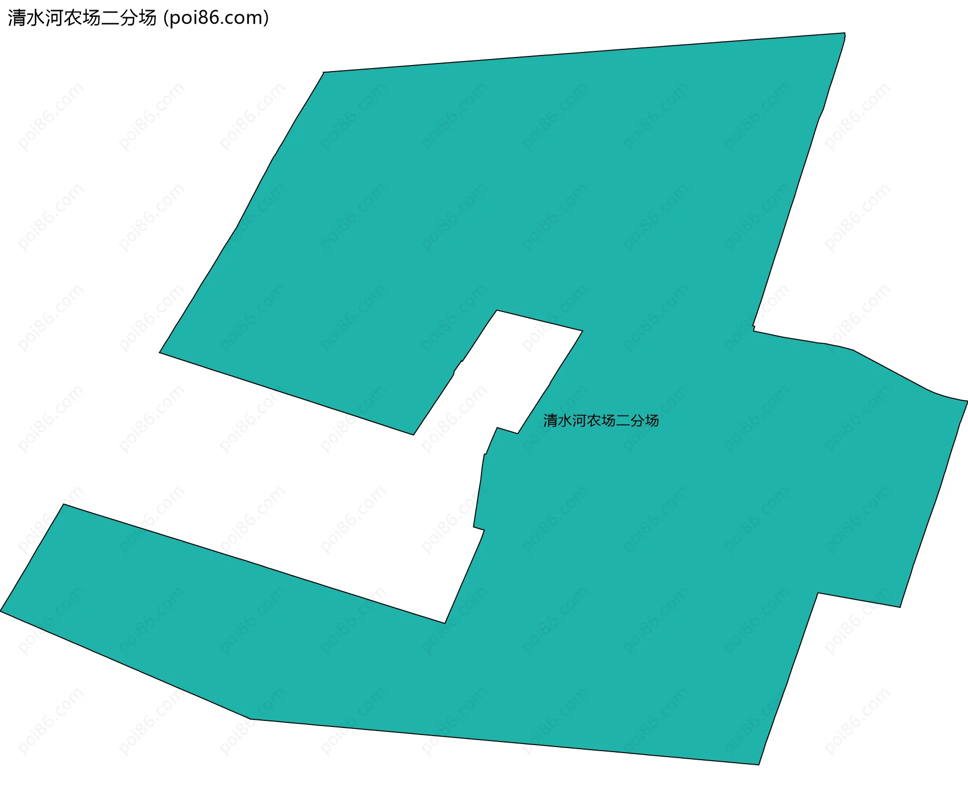 清水河农场二分场边界地图