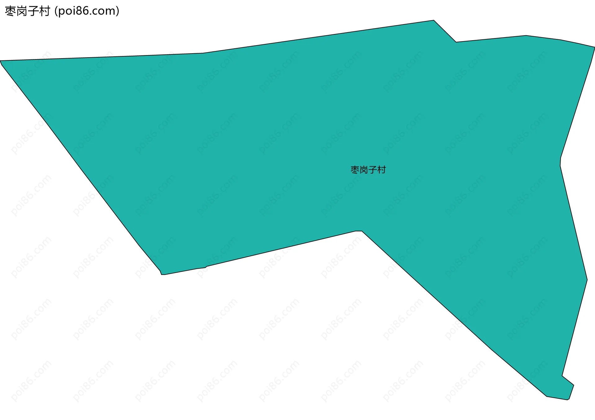 枣岗子村边界地图