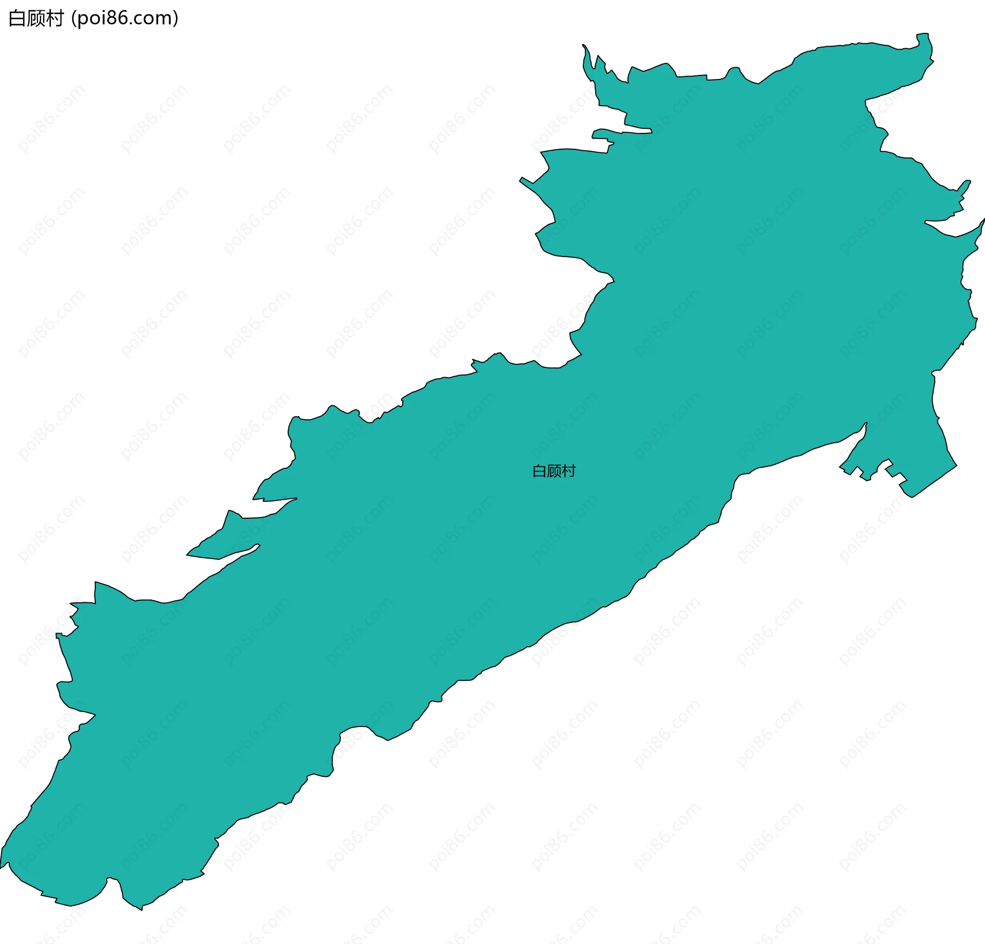 白顾村边界地图
