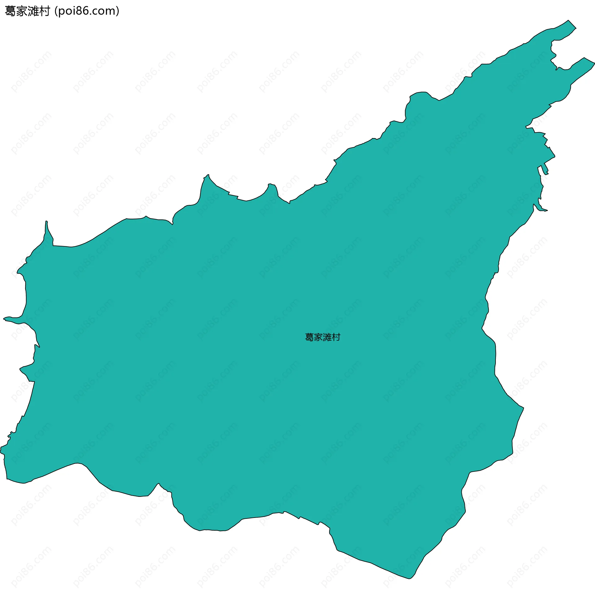 葛家滩村边界地图