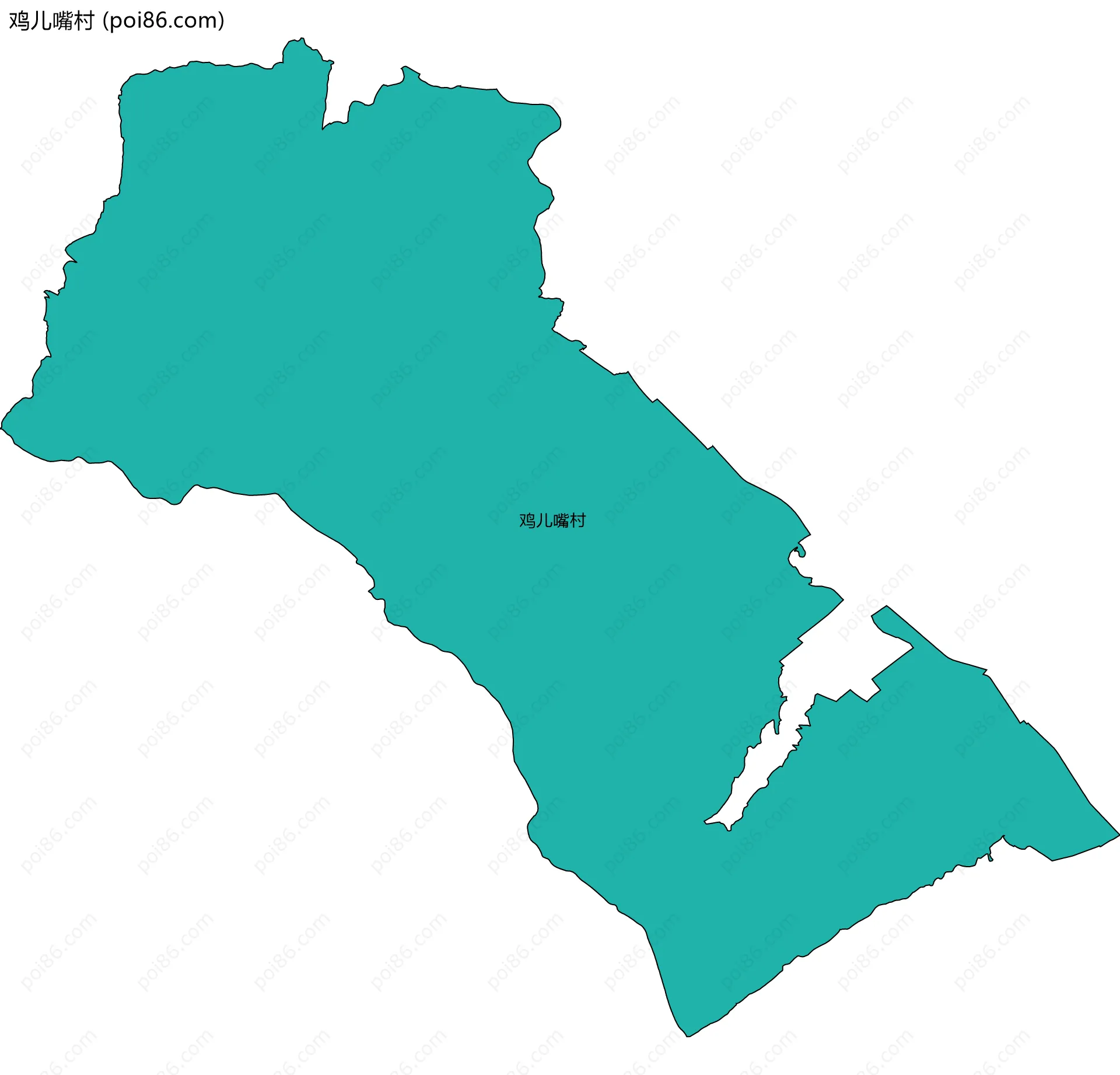鸡儿嘴村边界地图
