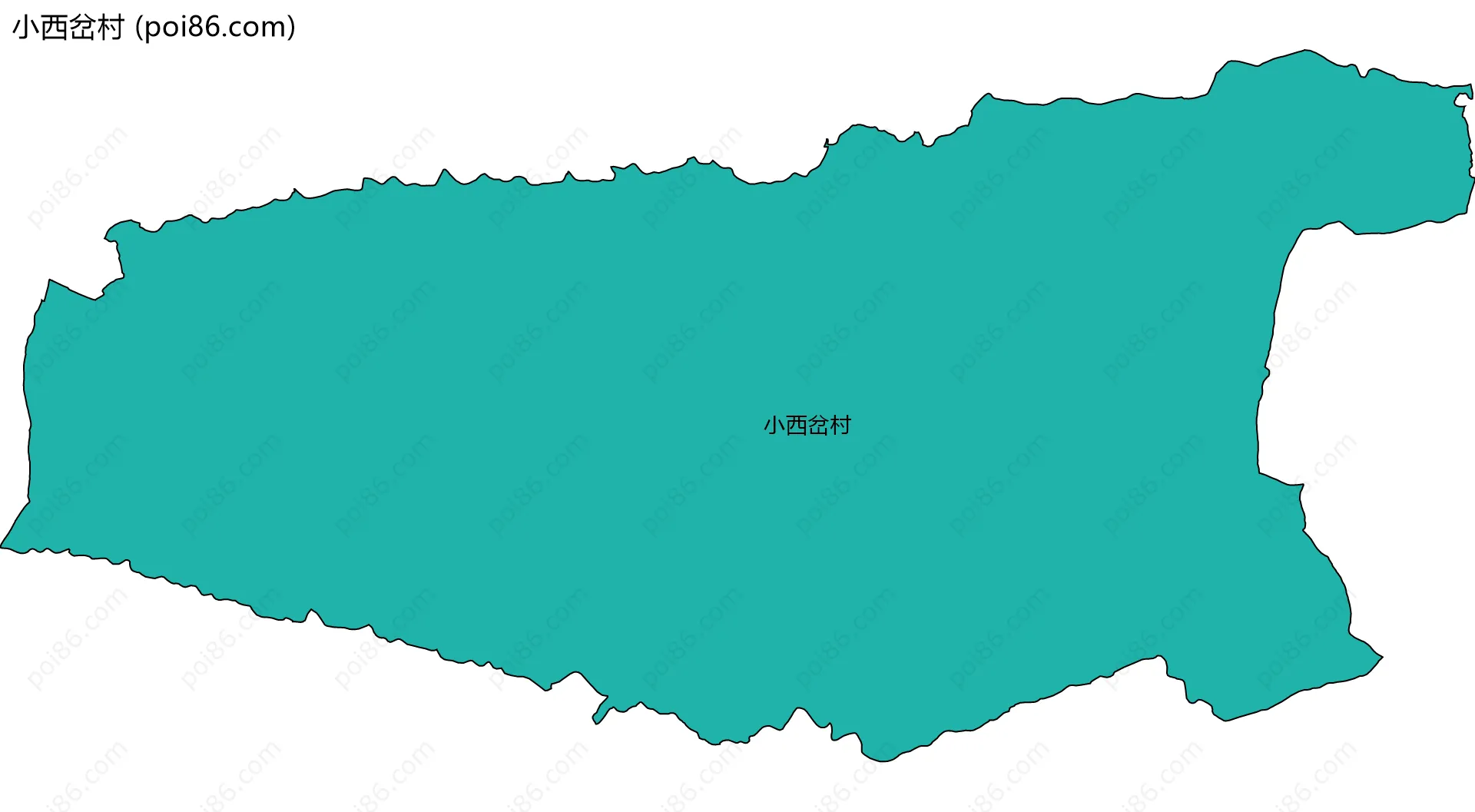 小西岔村边界地图