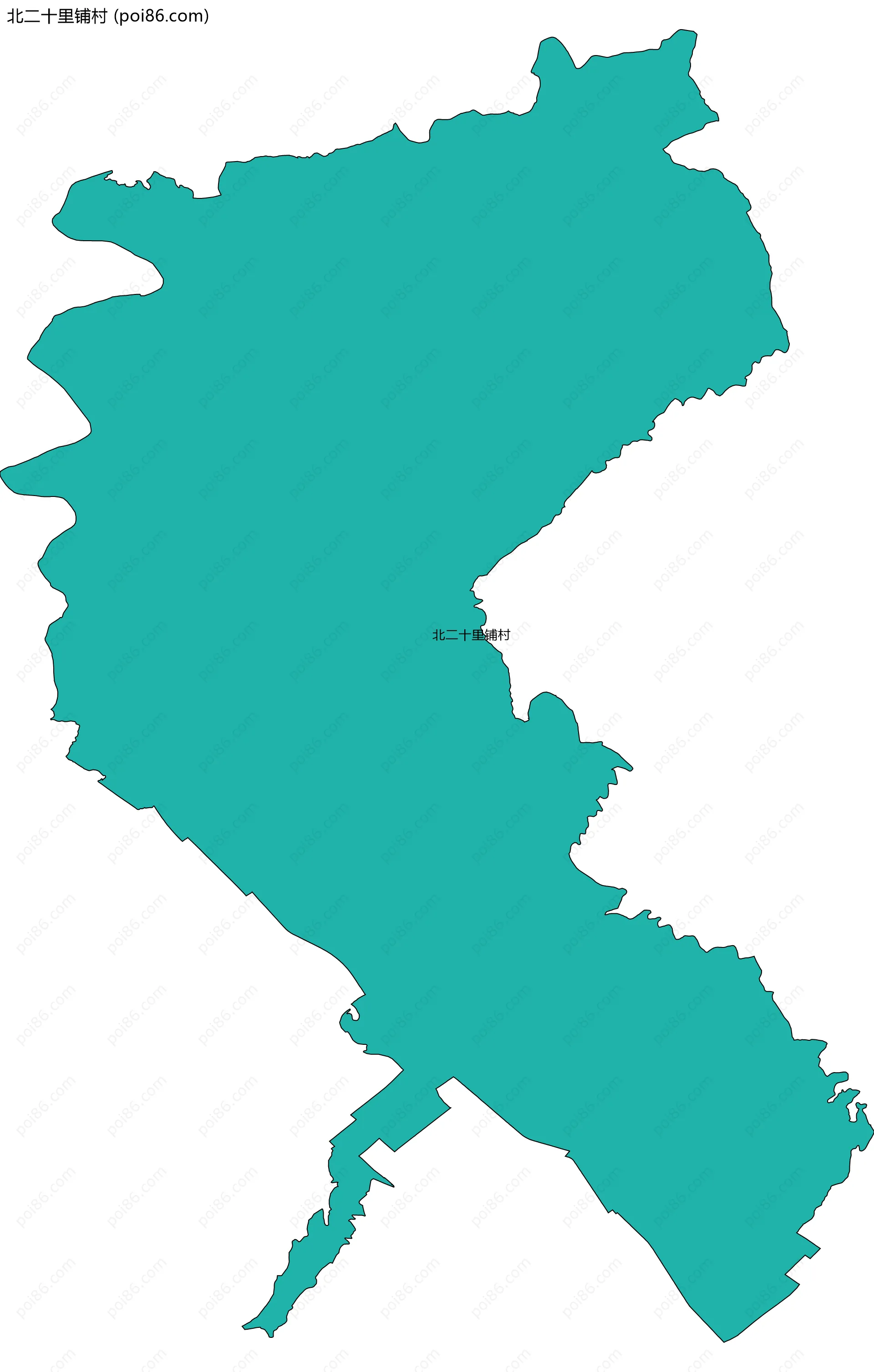 北二十里铺村边界地图