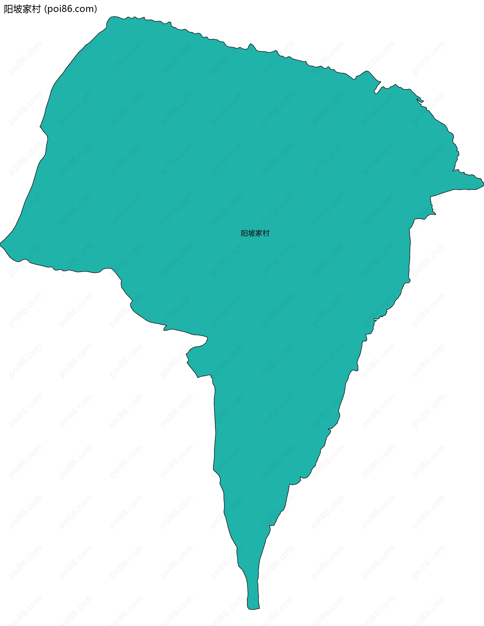 阳坡家村边界地图