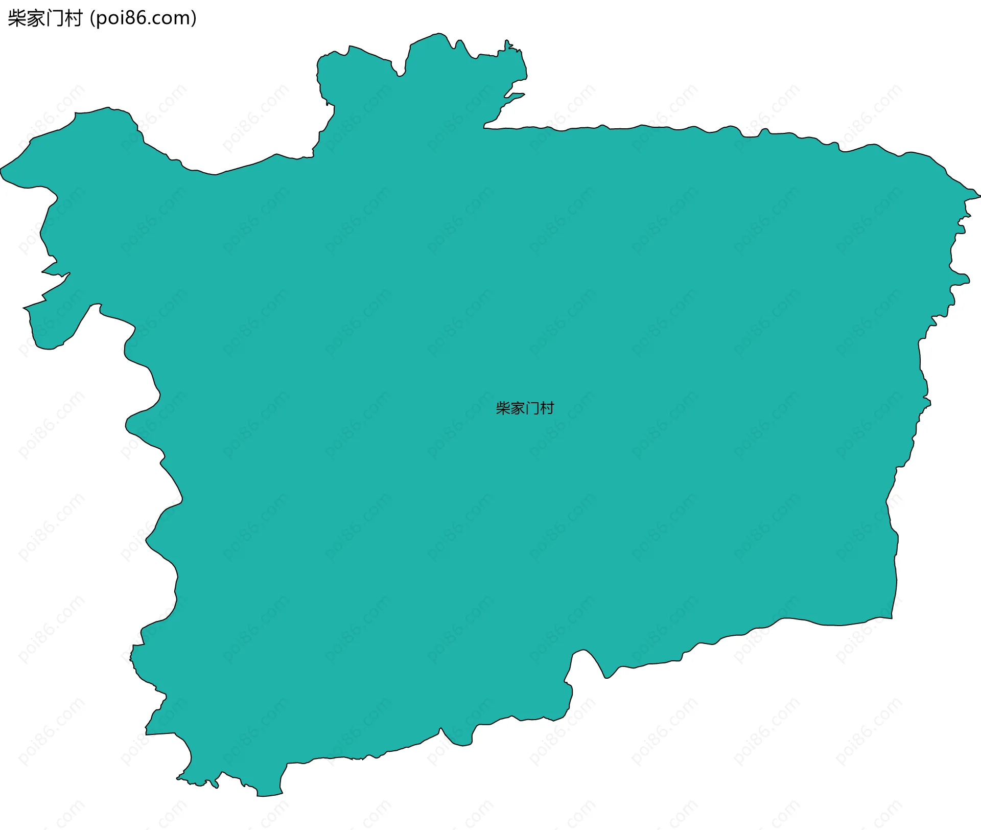 柴家门村边界地图