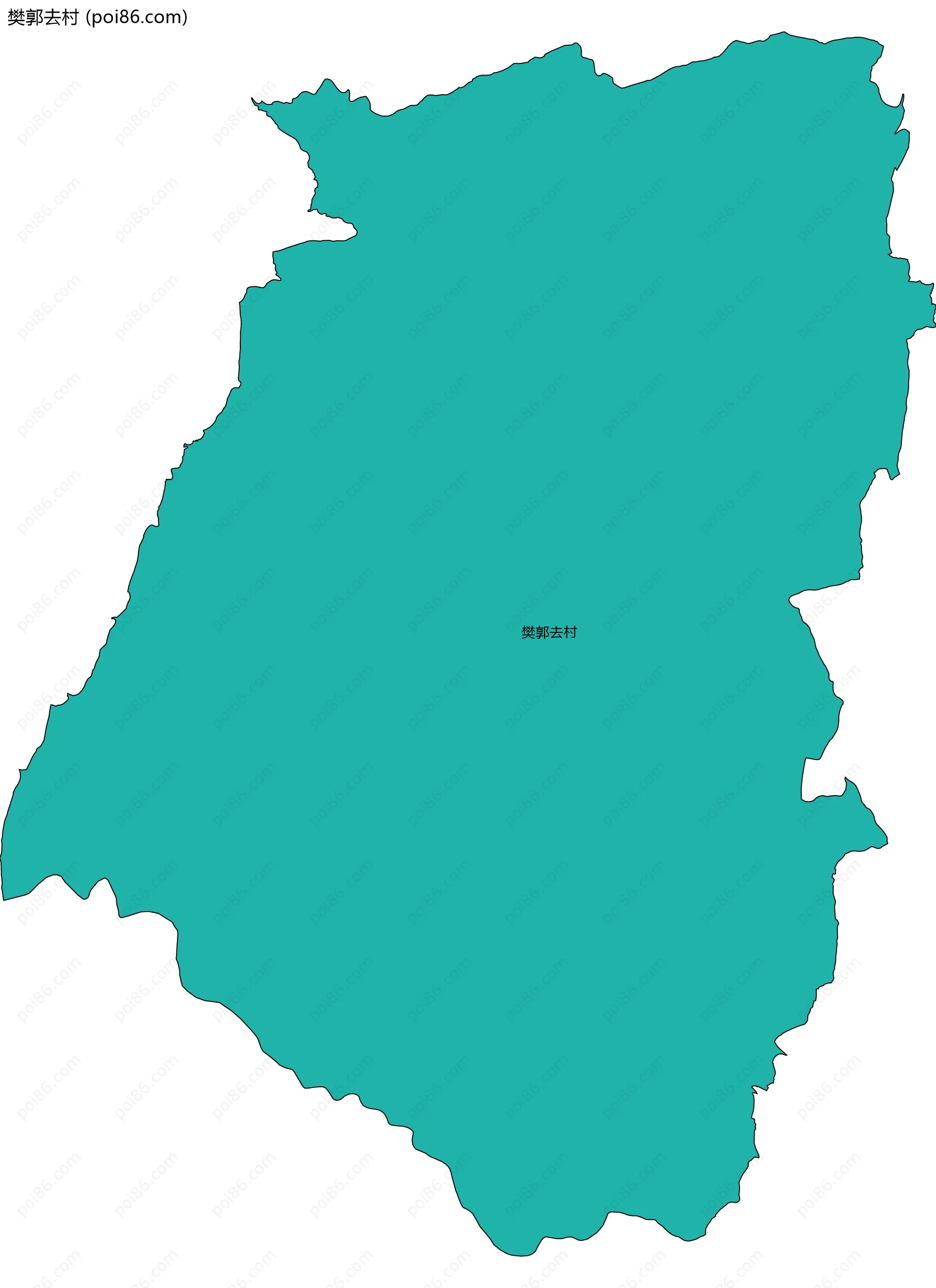 樊郭去村边界地图