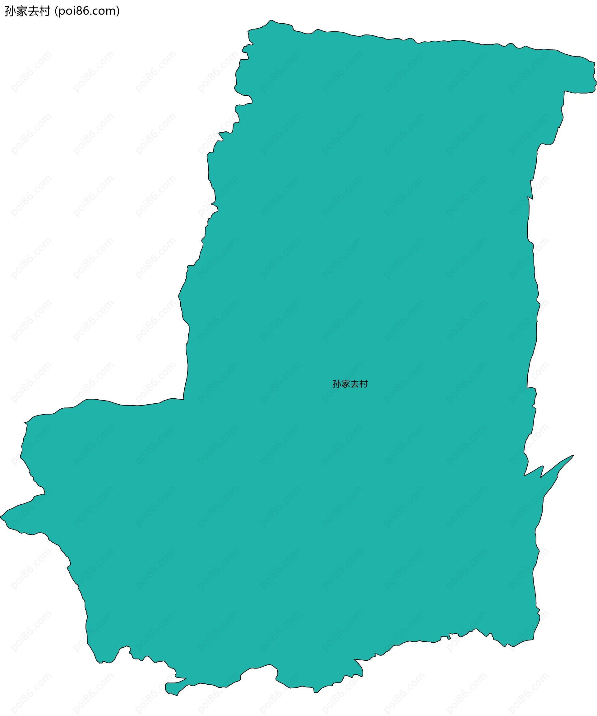孙家去村边界地图