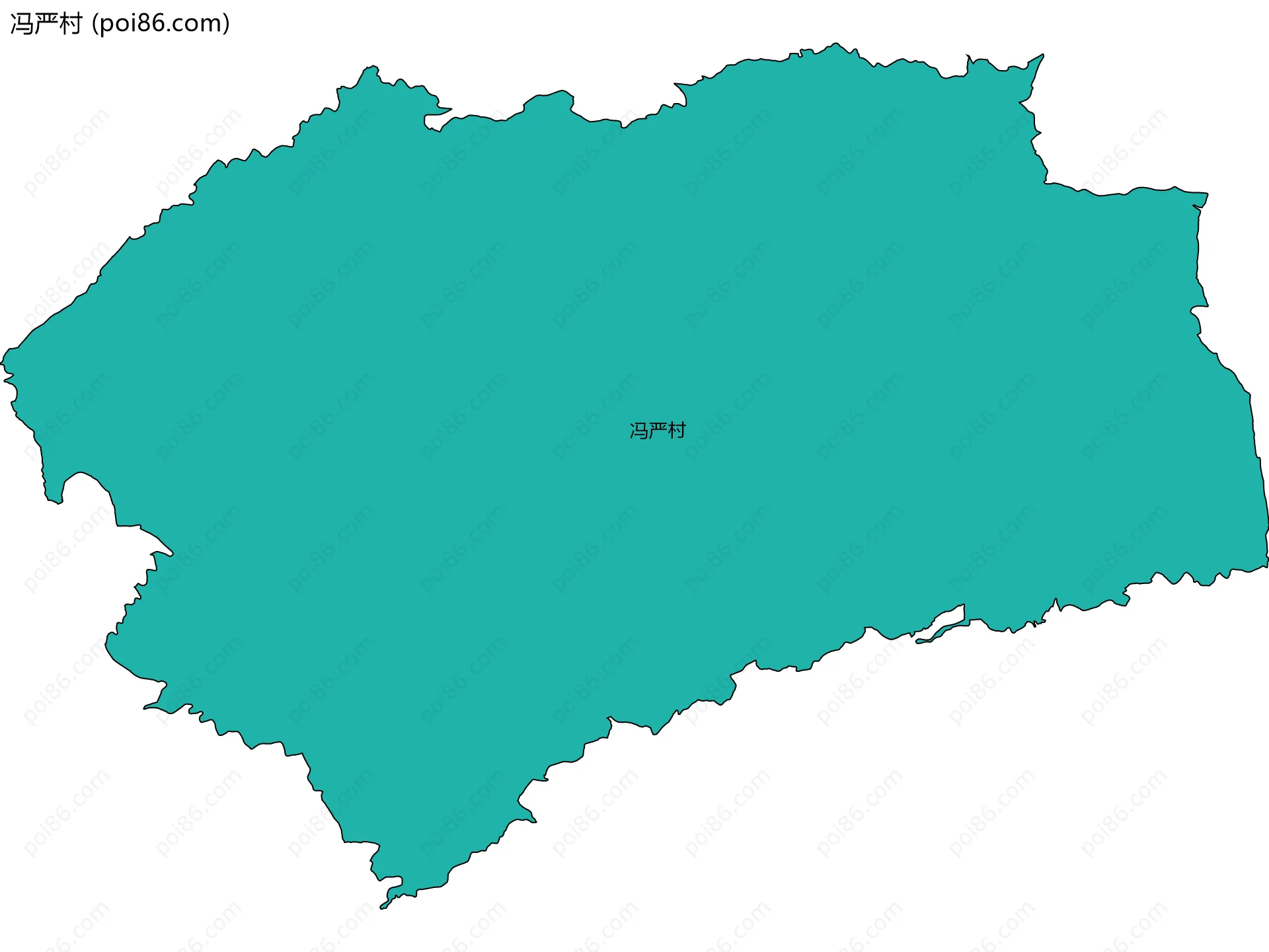 冯严村边界地图