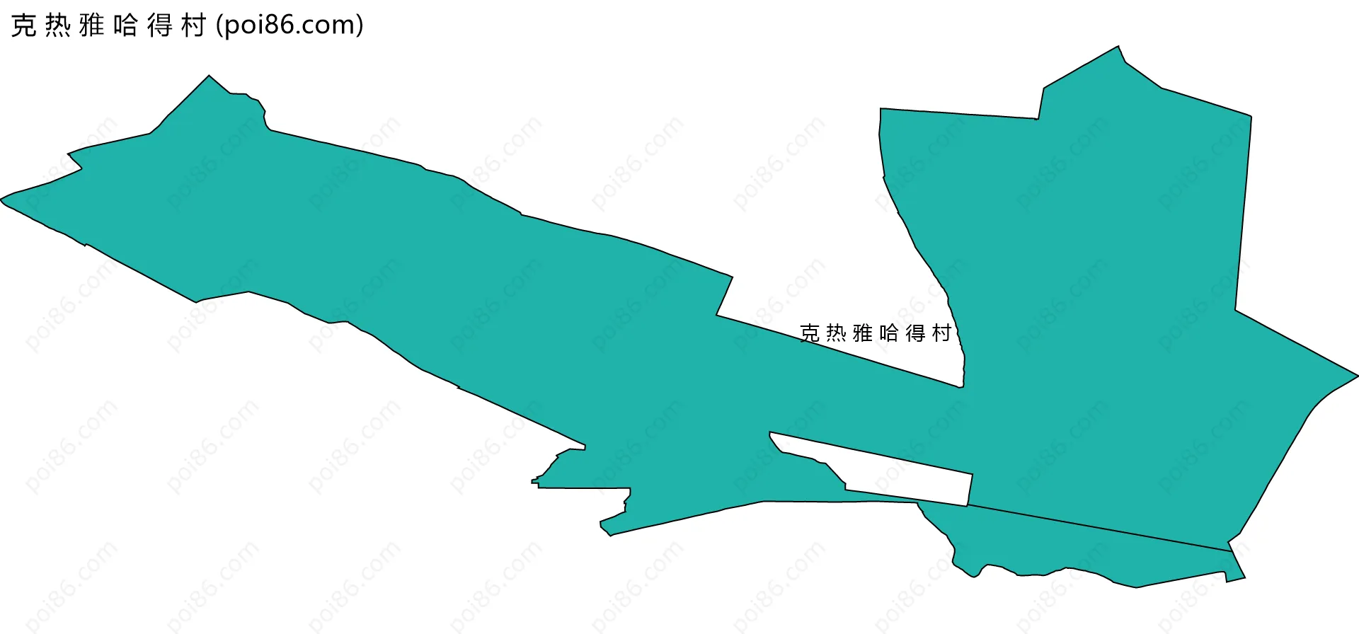 克 热 雅 哈 得 村边界地图