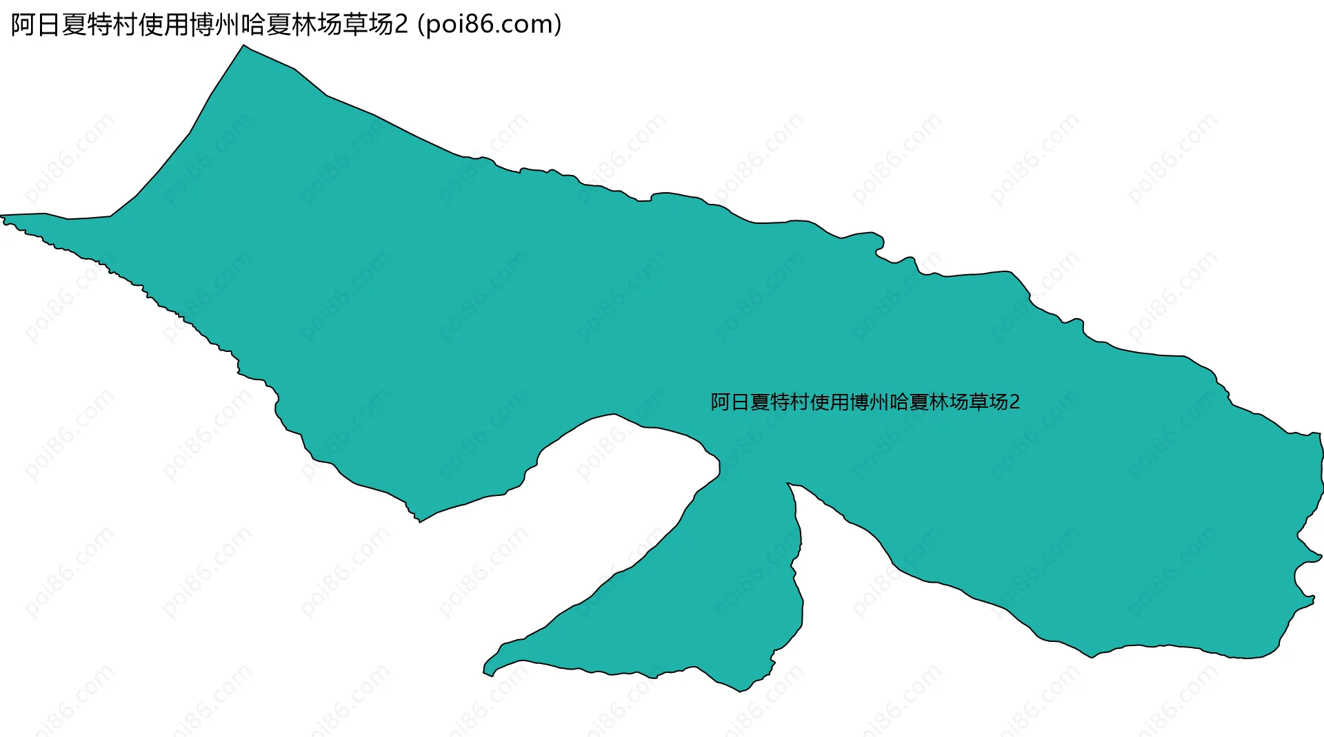 阿日夏特村使用博州哈夏林场草场2边界地图