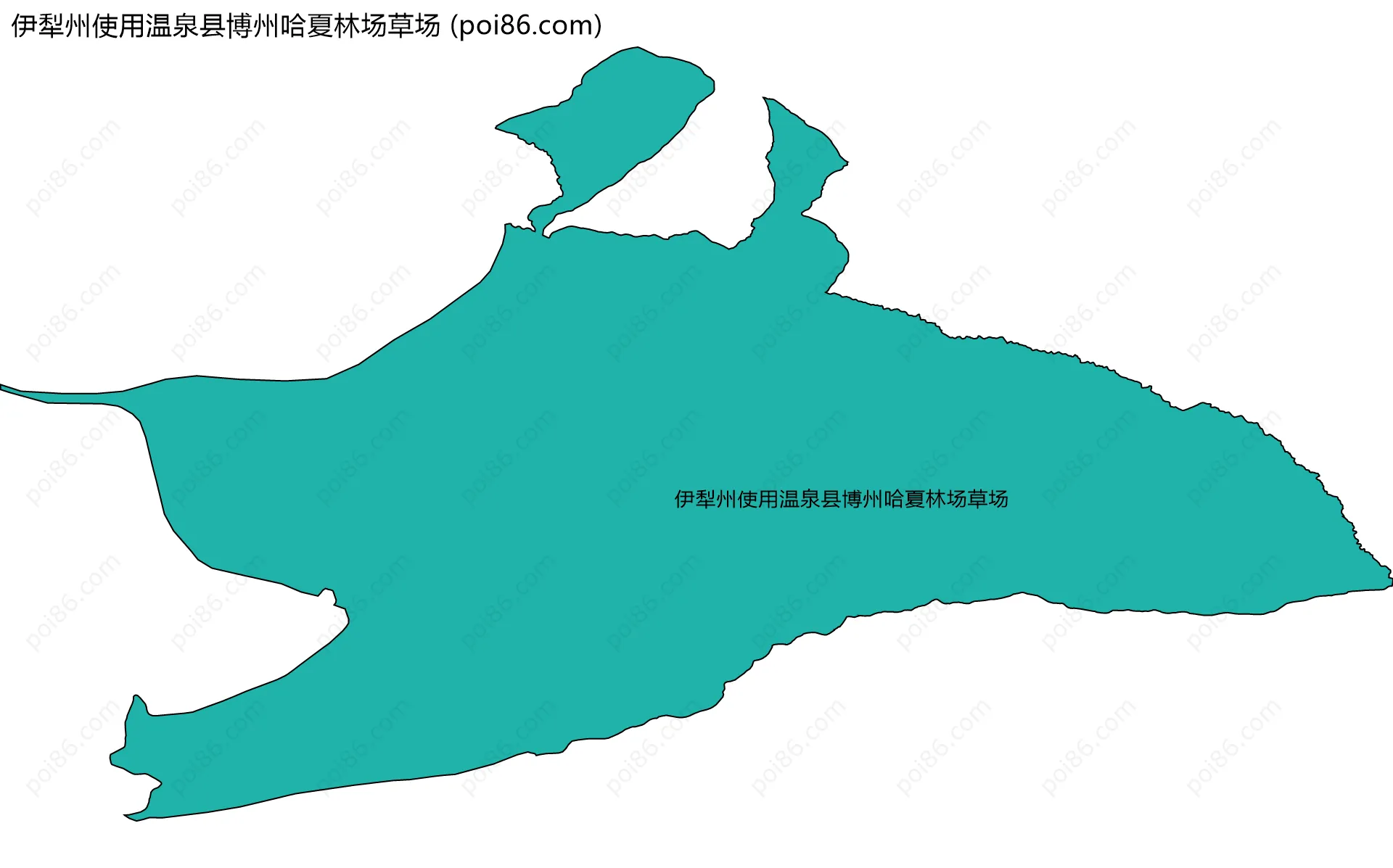 伊犁州使用温泉县博州哈夏林场草场边界地图