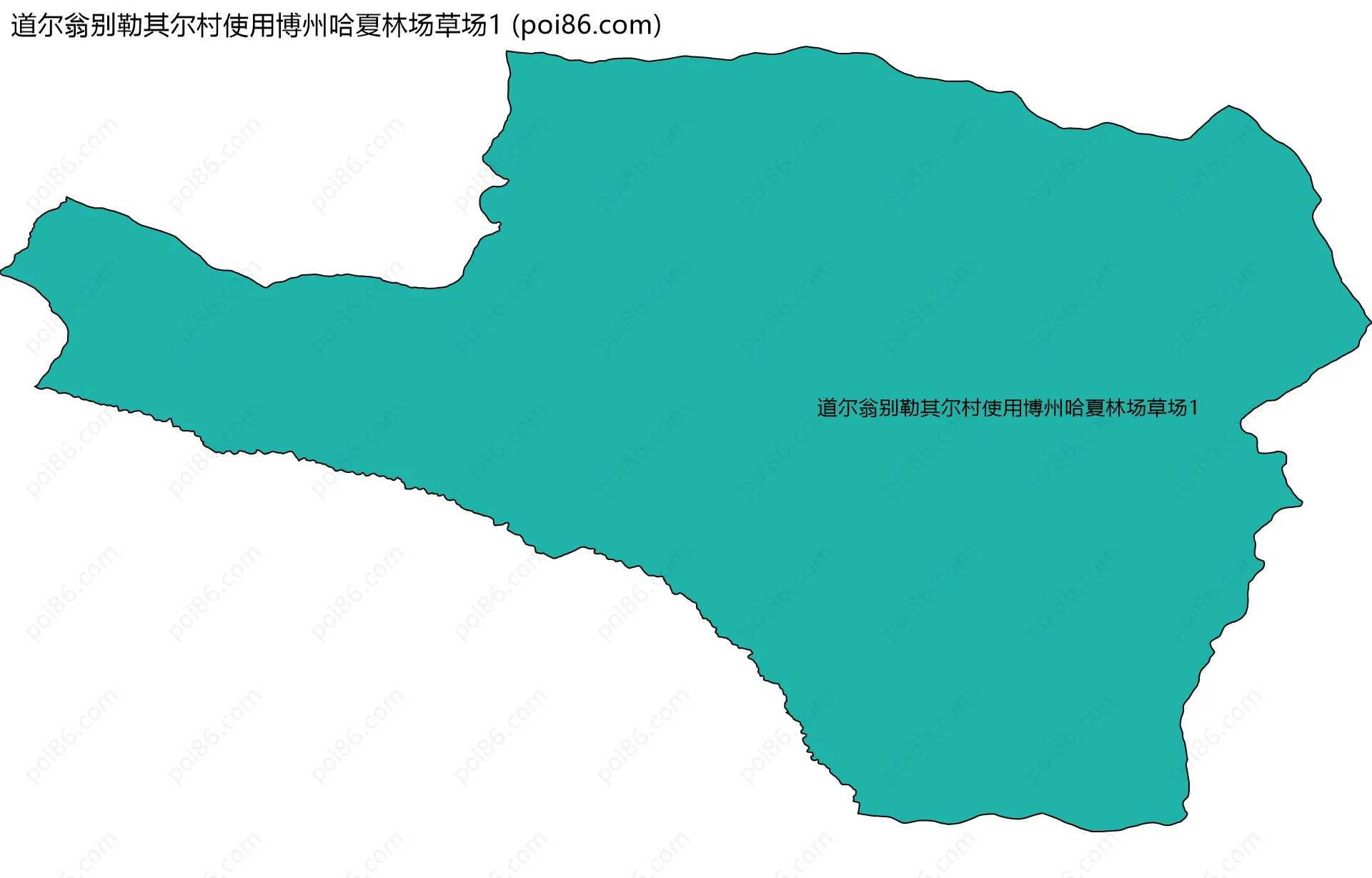 道尔翁别勒其尔村使用博州哈夏林场草场1边界地图