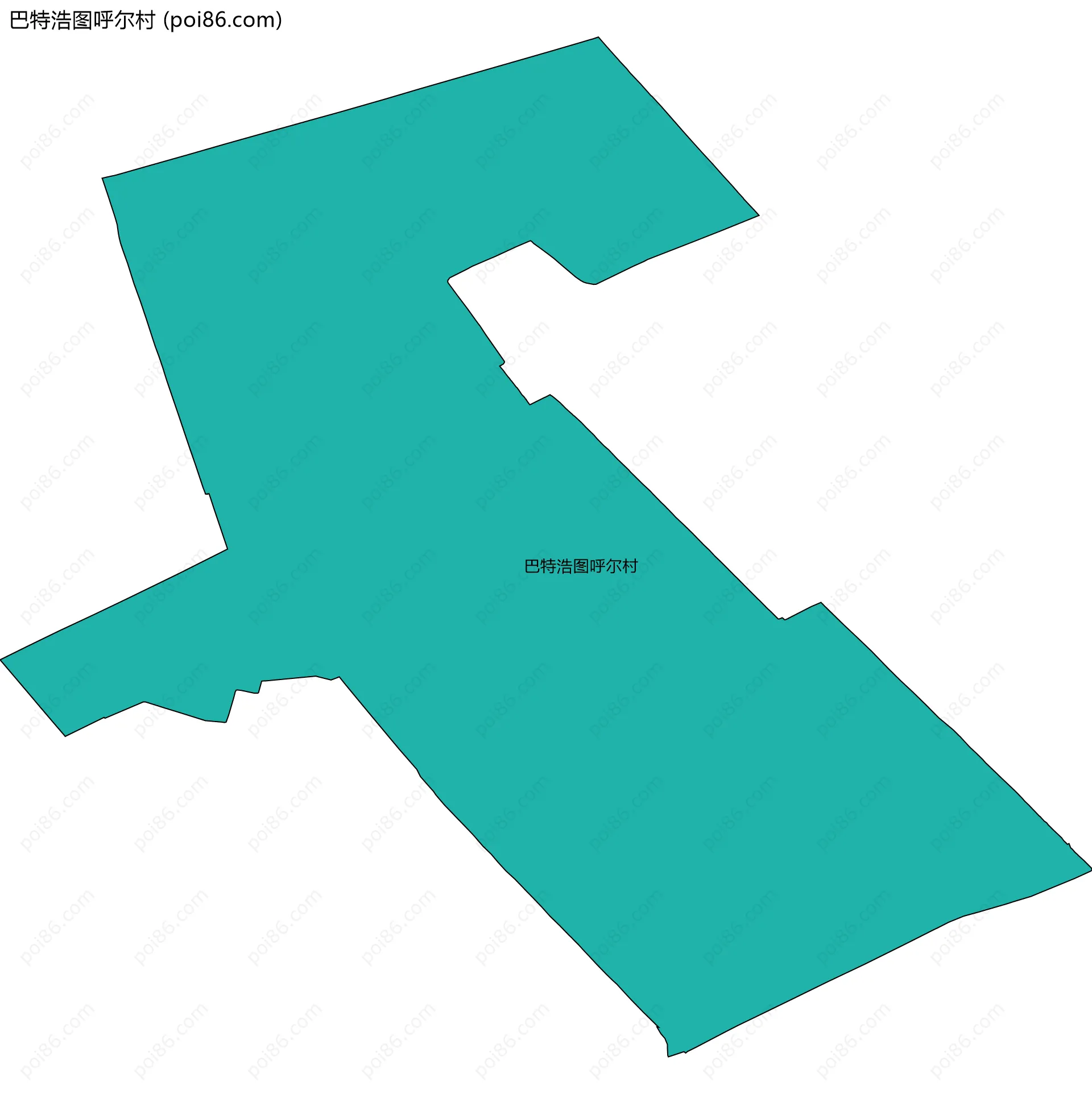 巴特浩图呼尔村边界地图