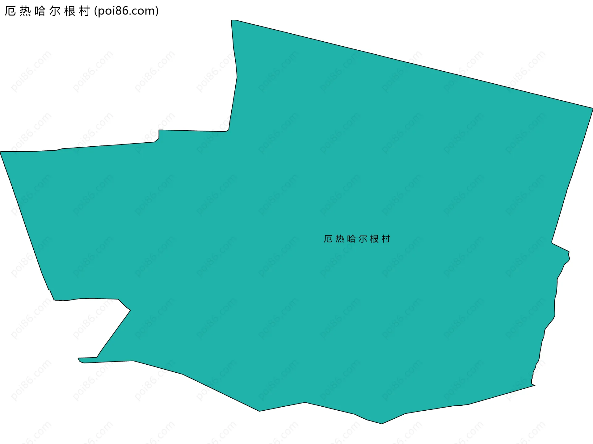 厄 热 哈 尔 根 村边界地图