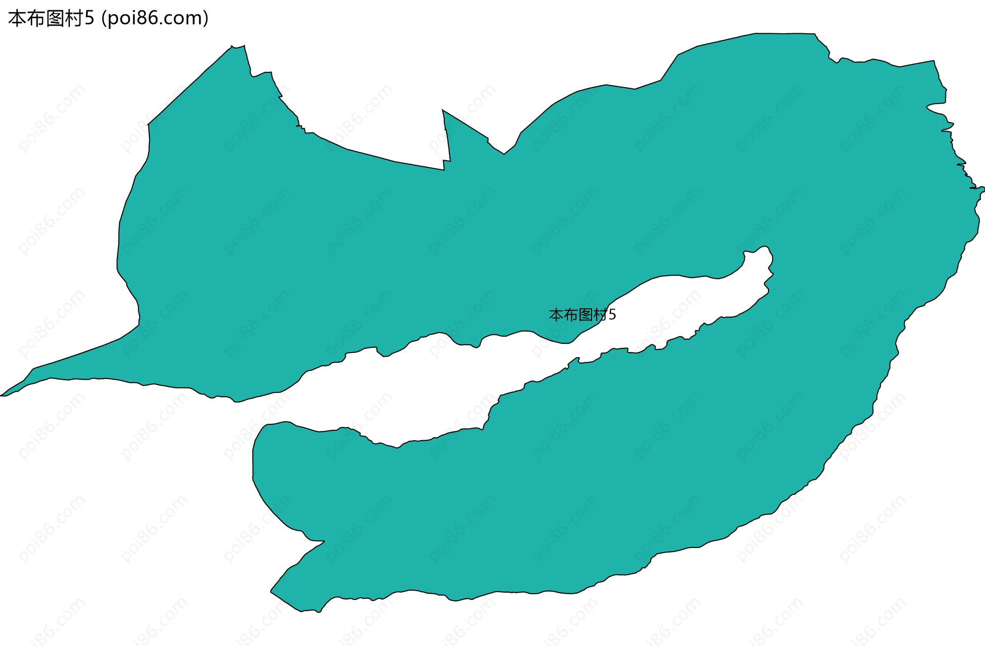 本布图村5边界地图