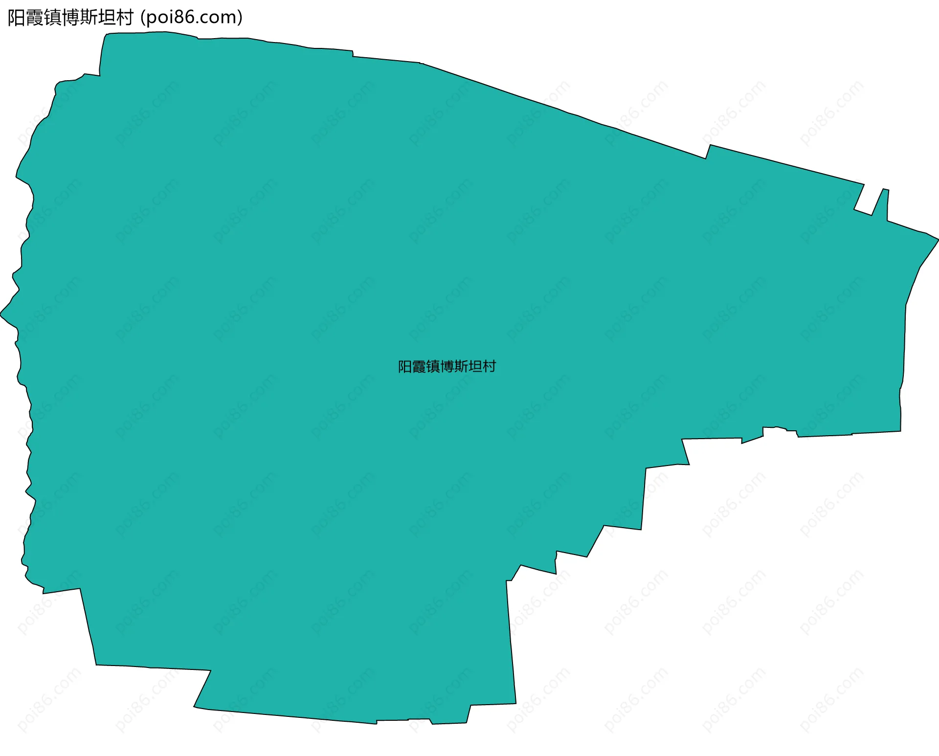 阳霞镇博斯坦村边界地图
