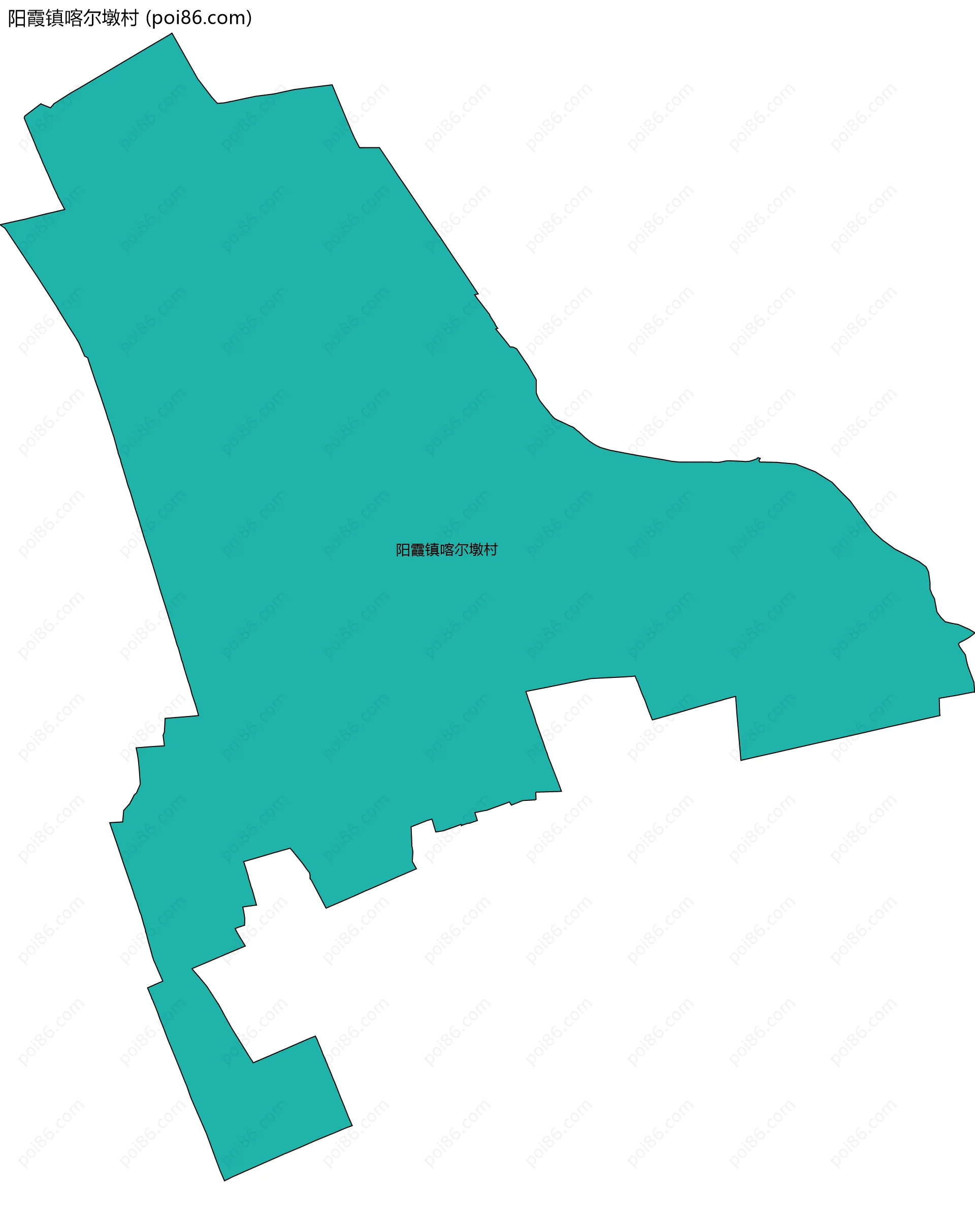 阳霞镇喀尔墩村边界地图