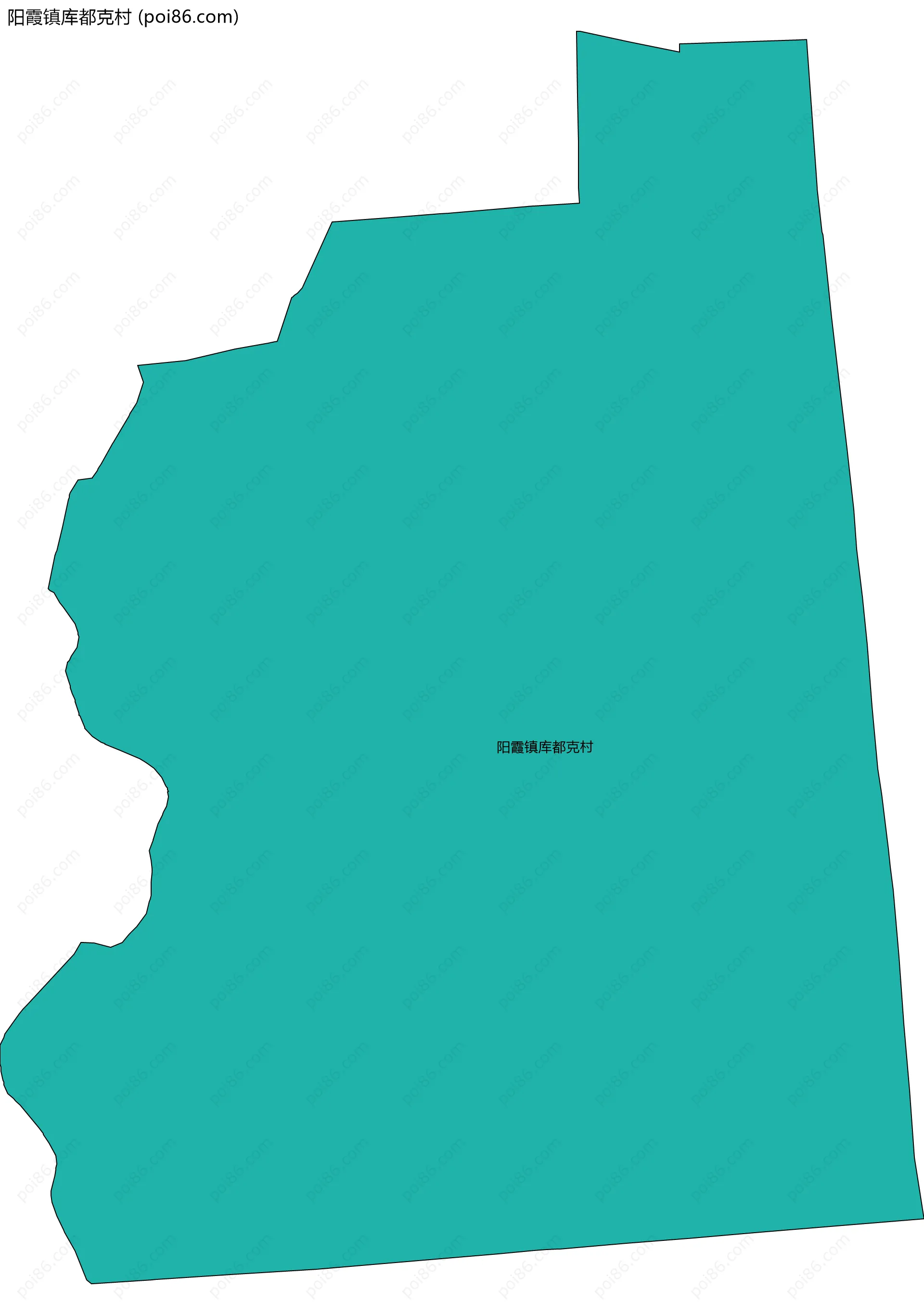阳霞镇库都克村边界地图