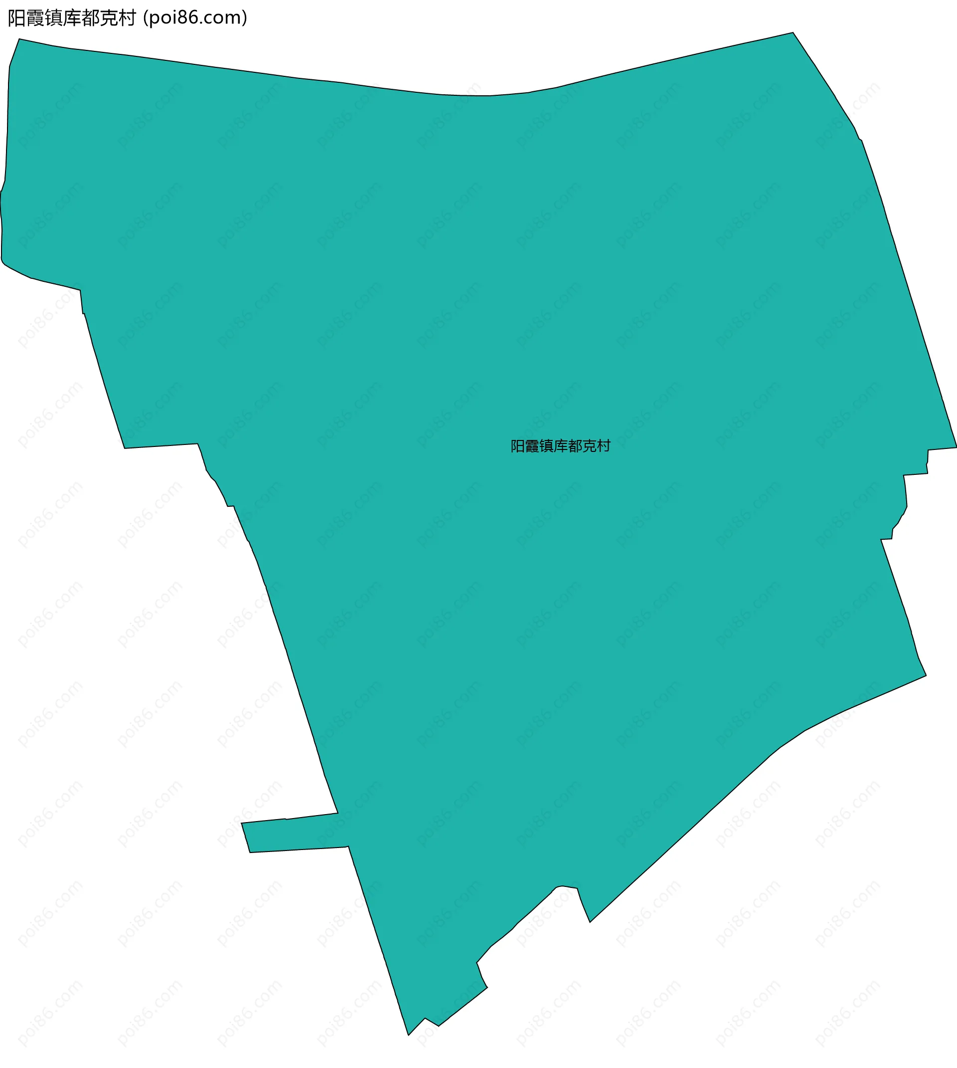 阳霞镇库都克村边界地图
