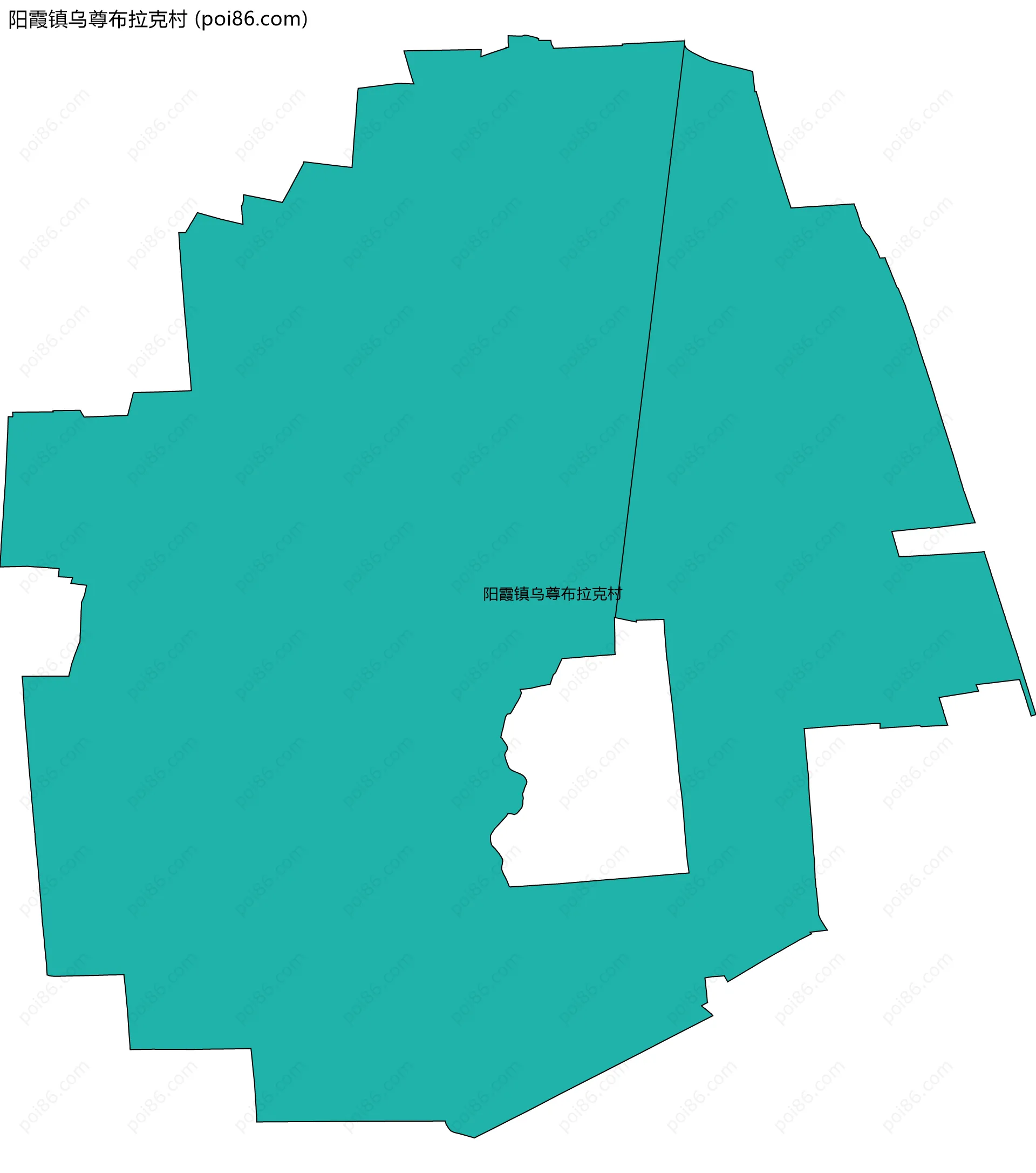 阳霞镇乌尊布拉克村边界地图
