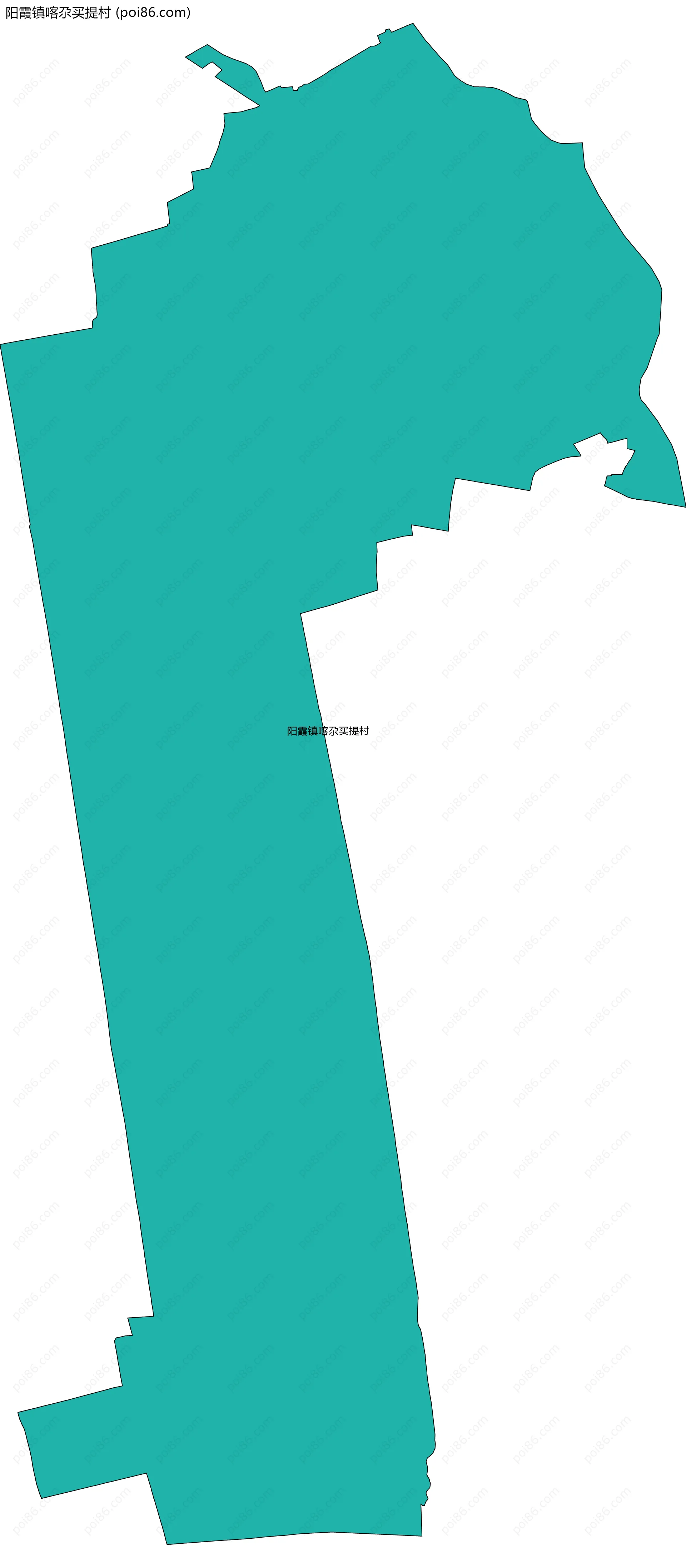 阳霞镇喀尕买提村边界地图