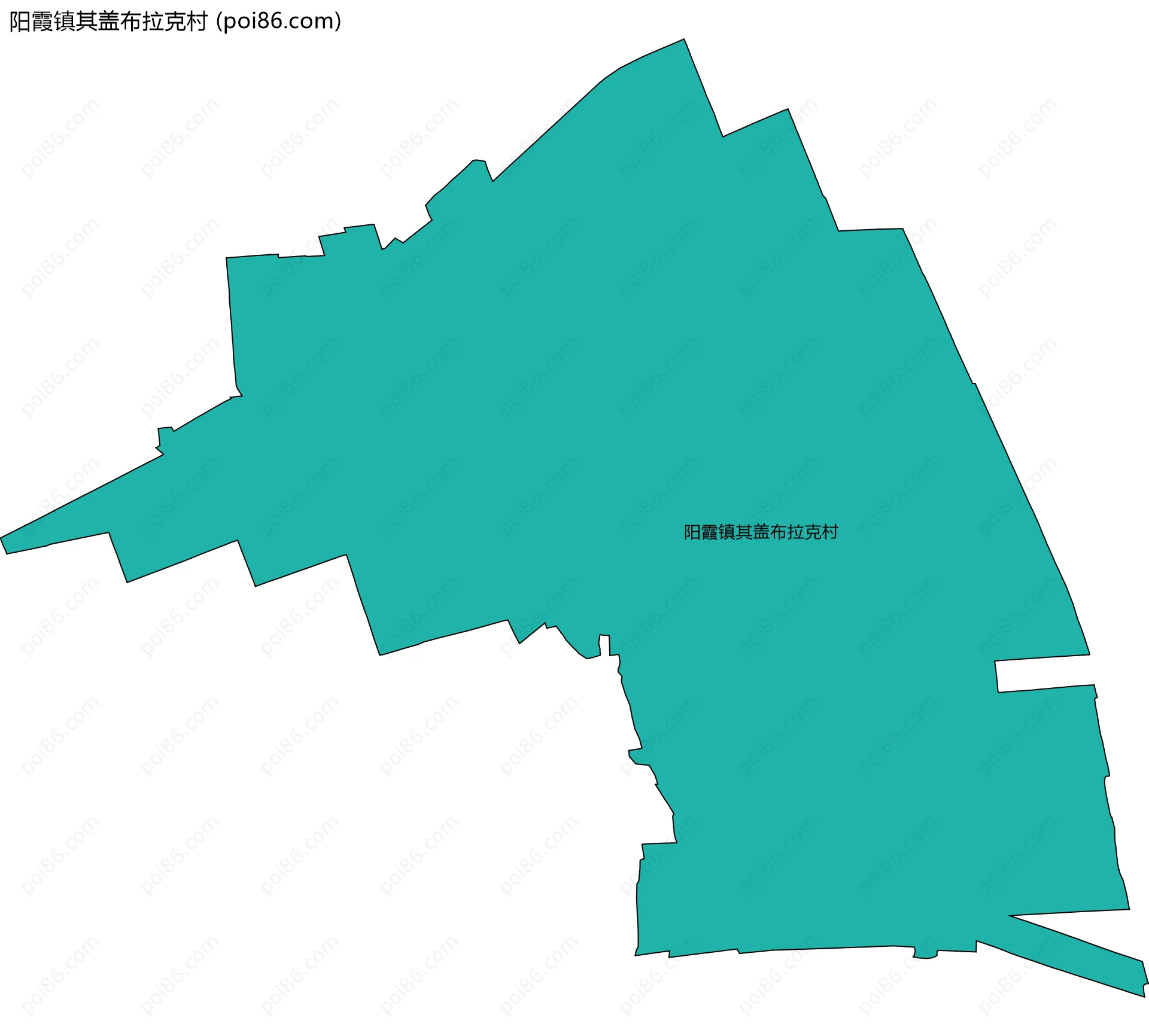 阳霞镇其盖布拉克村边界地图