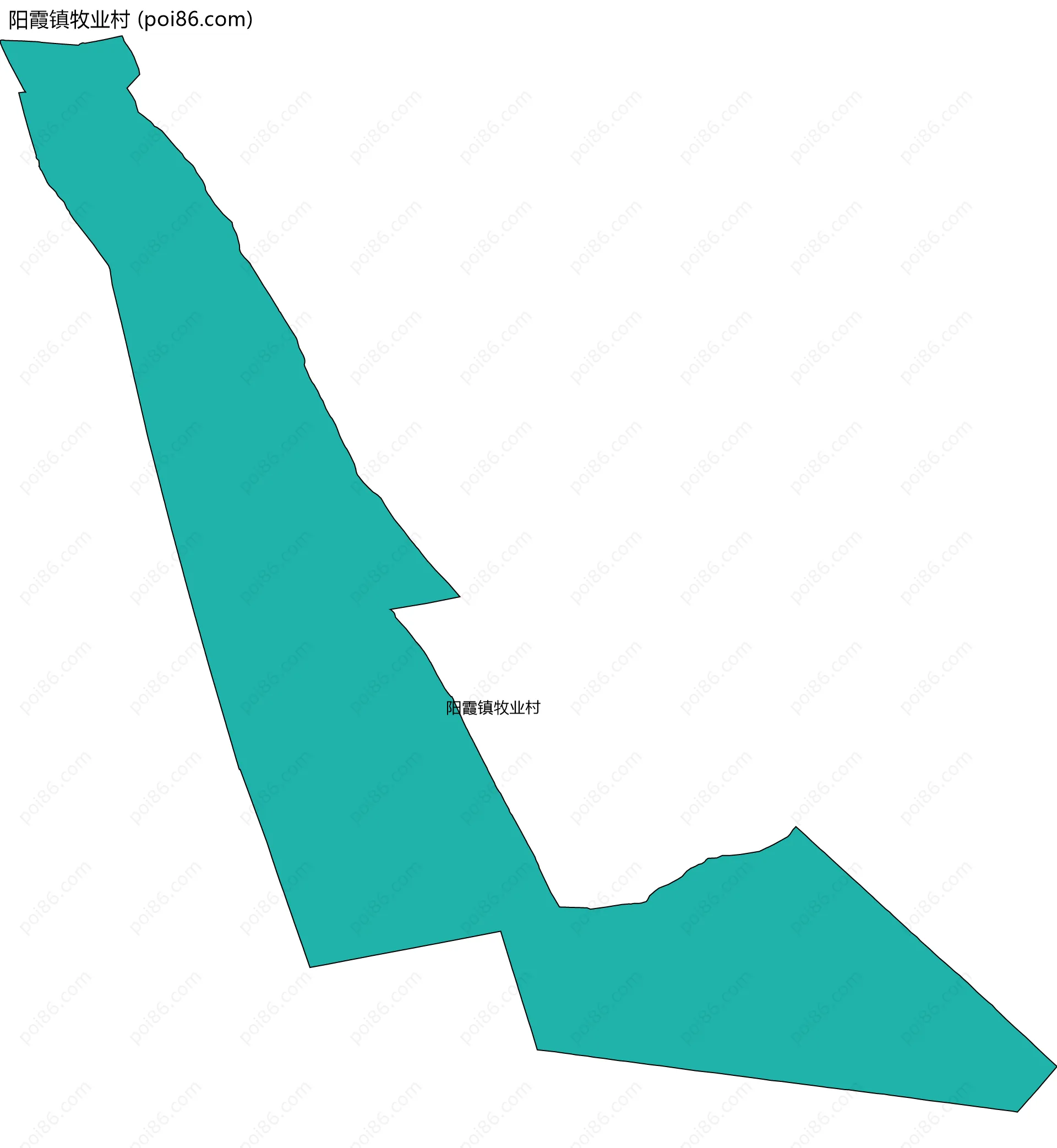 阳霞镇牧业村边界地图