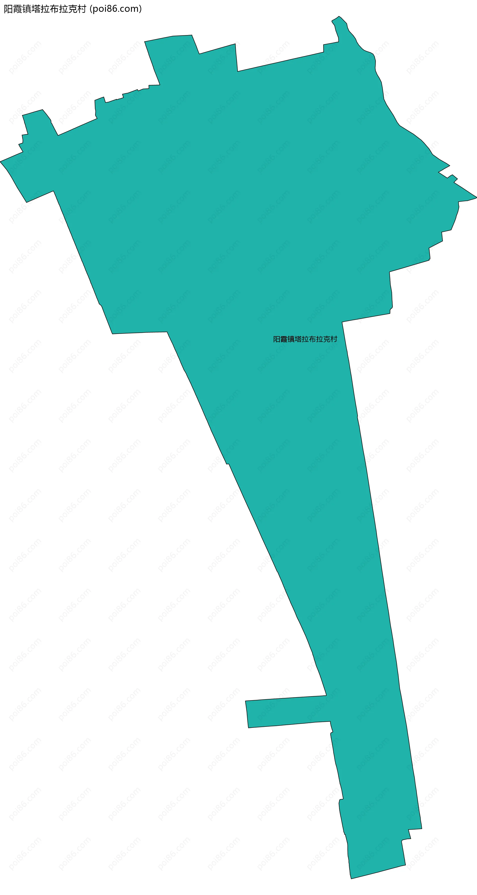 阳霞镇塔拉布拉克村边界地图