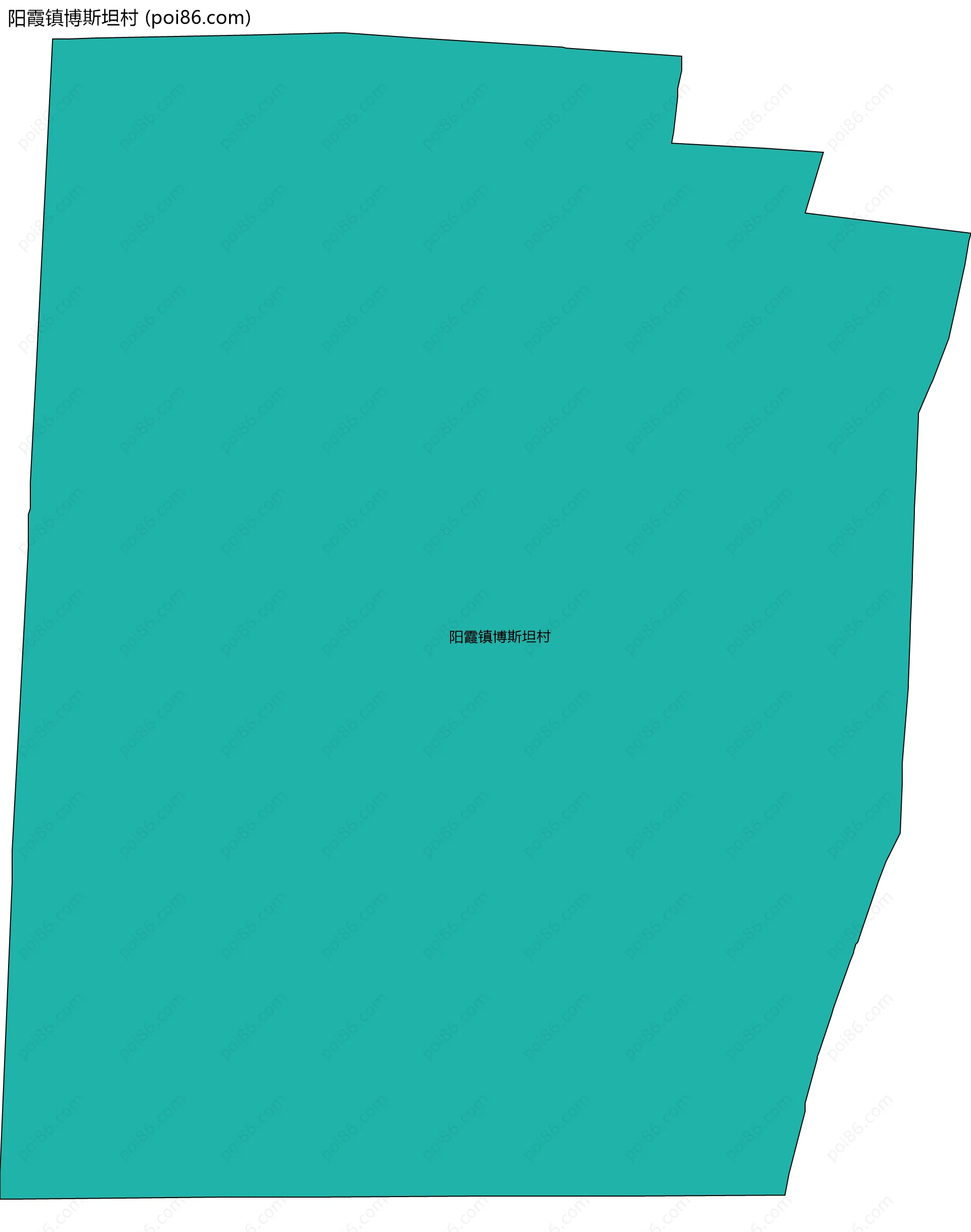 阳霞镇博斯坦村边界地图